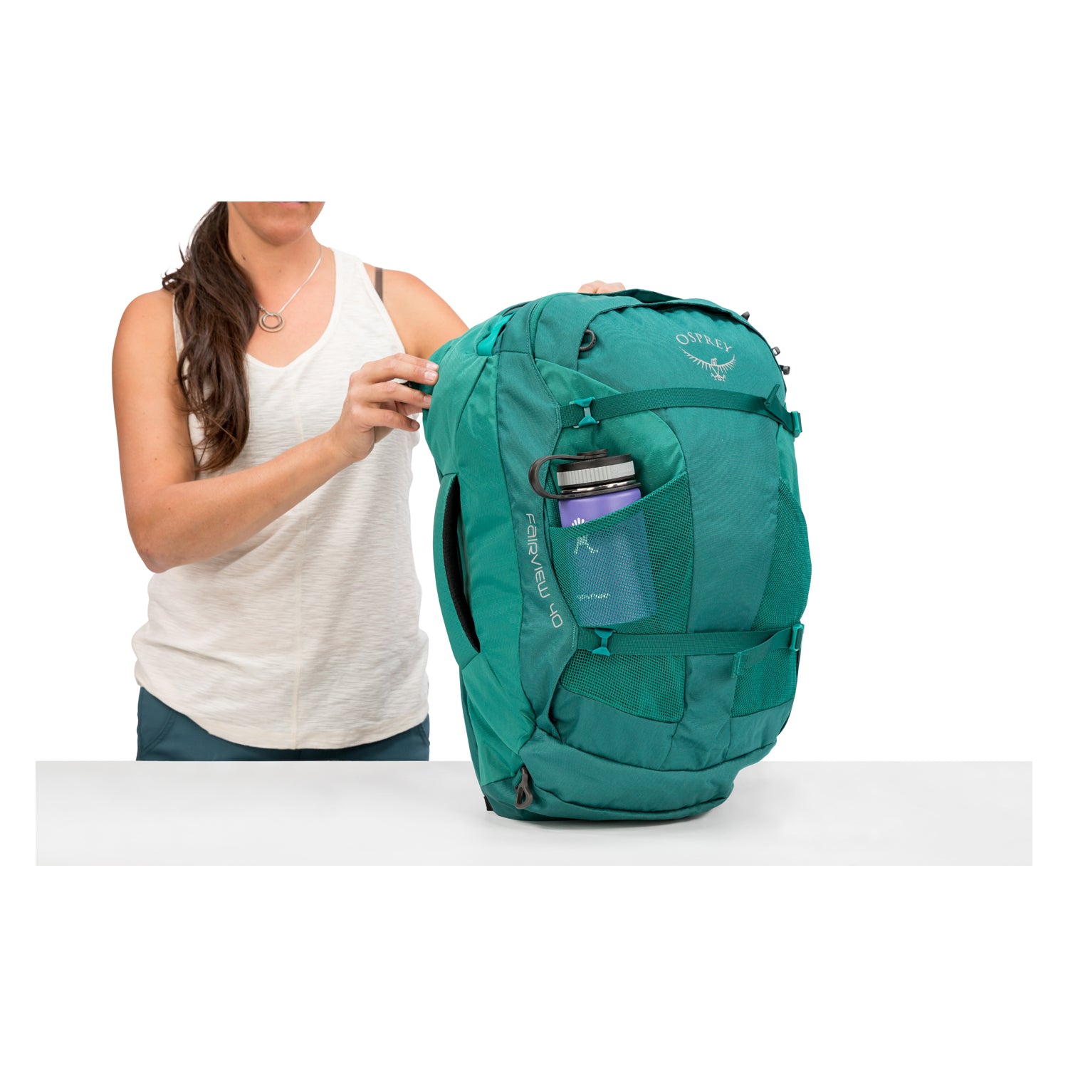 Osprey Fairview Travel Pack Carry-On 40 Backpack - Small/Medium - Women's Travel - Trekking (Rainforest Green)