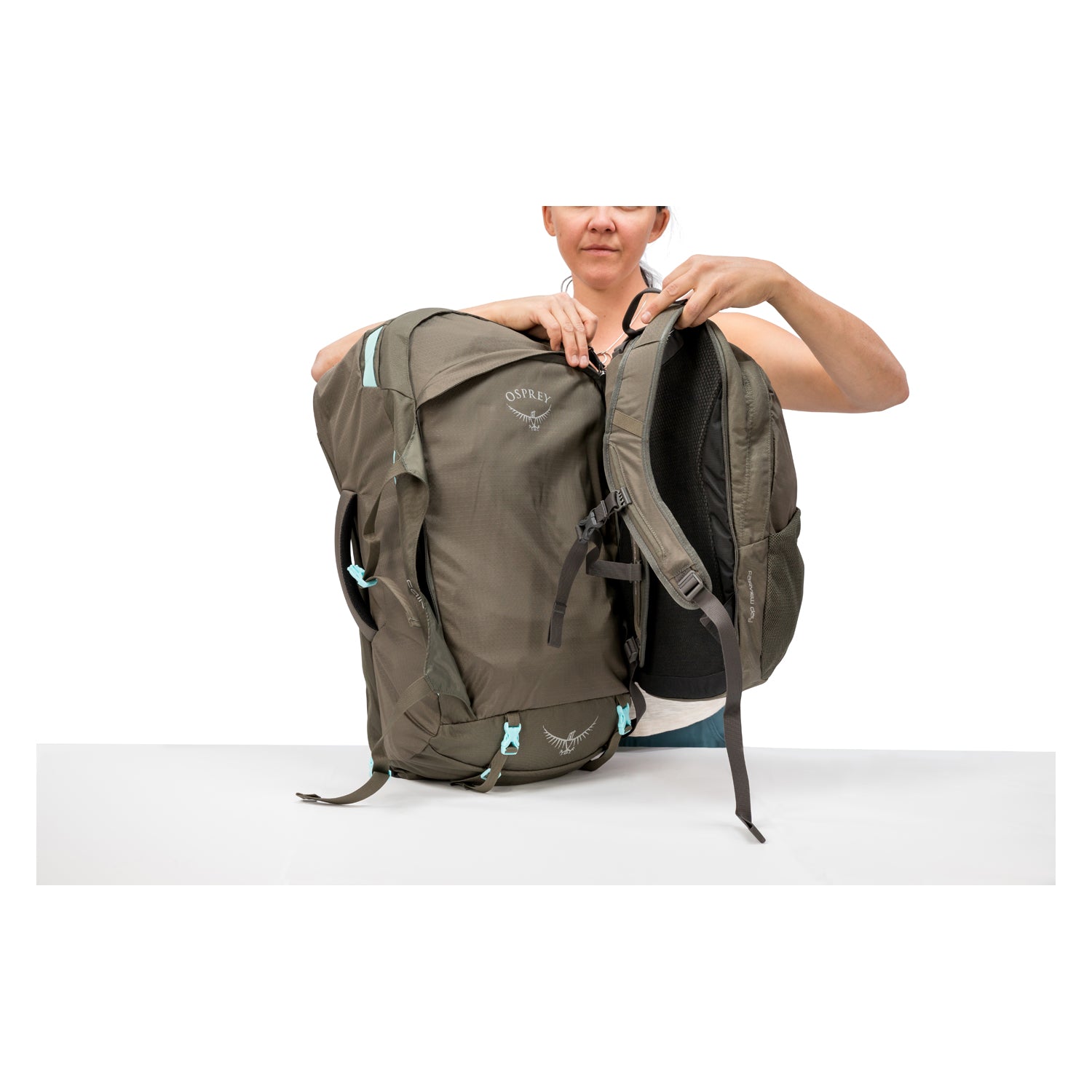 Osprey Fairview Travel Pack 55 Backpack - Small/Medium - Women's Travel - Trekking (Rainforest Green)