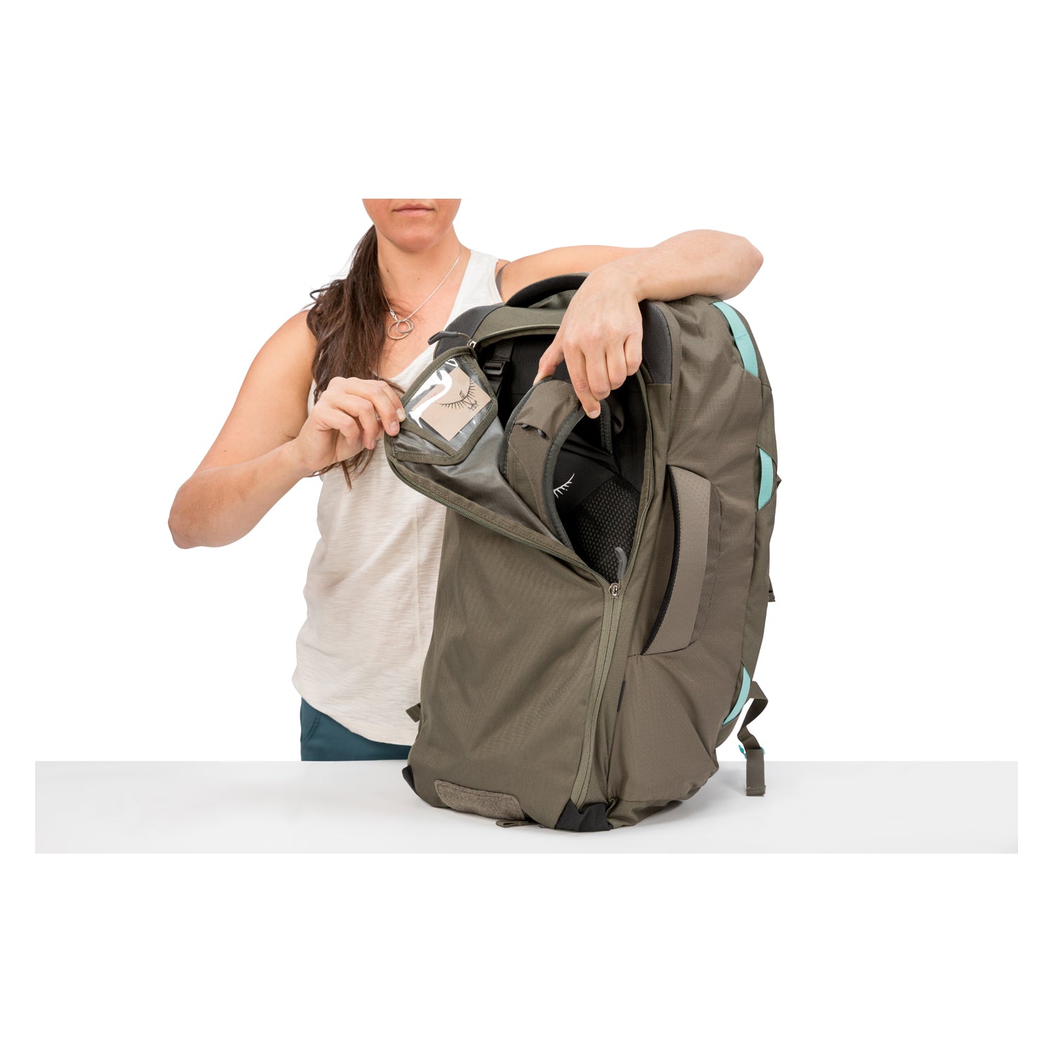 Osprey Fairview Travel Pack 55 Backpack - Small/Medium - Women's Travel - Trekking (Rainforest Green)