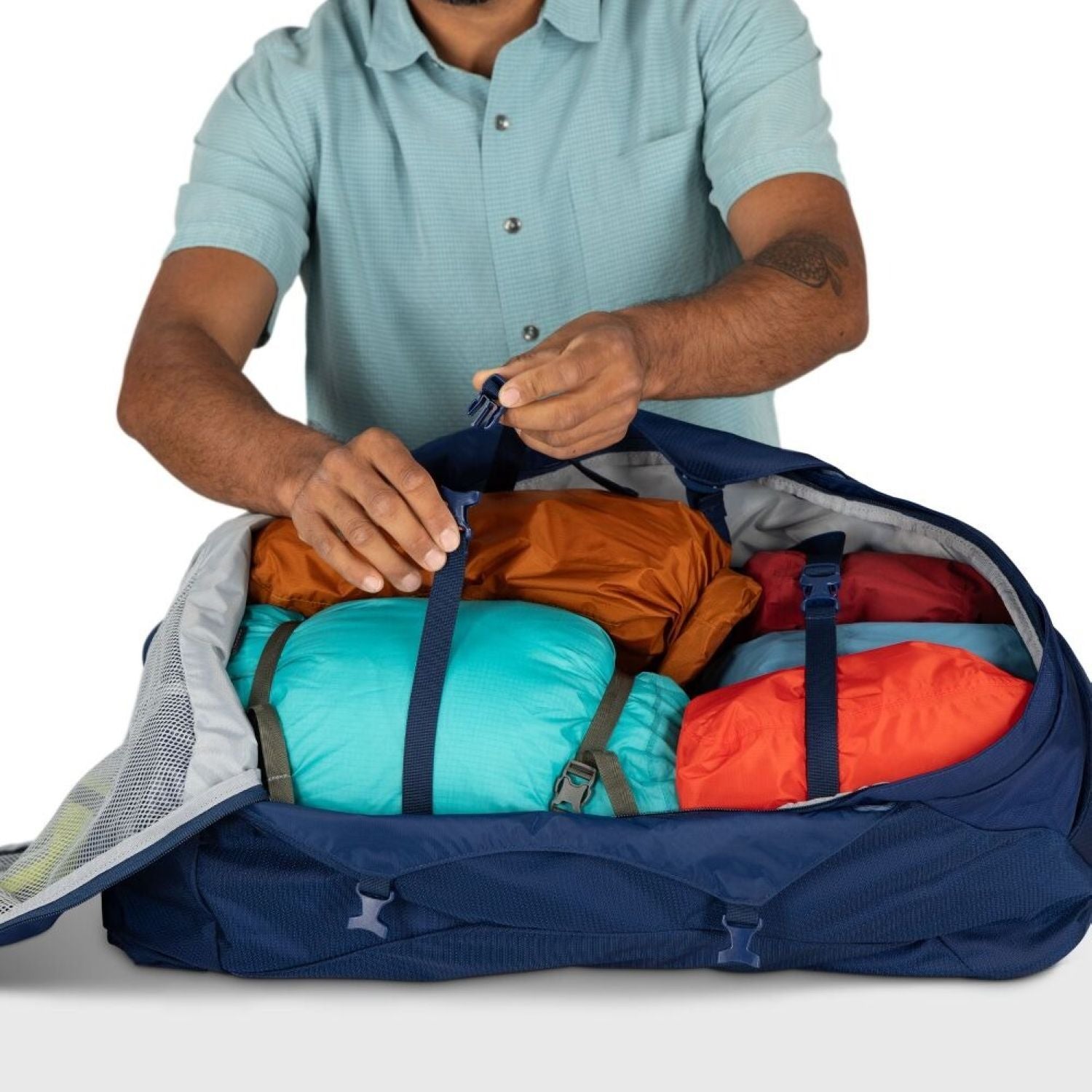 Osprey Farpoint 70 Backpack O/S - Cascade Blue/Torrent Blue