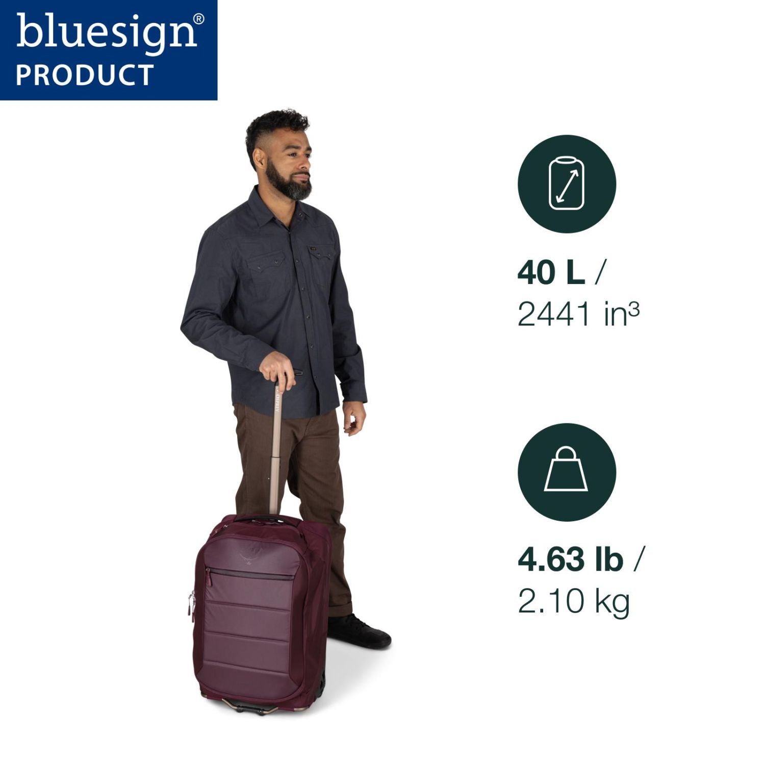 Osprey Ozone 2-Wheel Carry On - Black