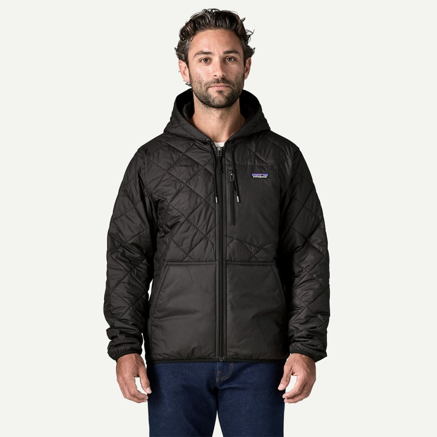Patagonia Men's Diamond Quilted Bomber Hoody (Black W/Black) - L