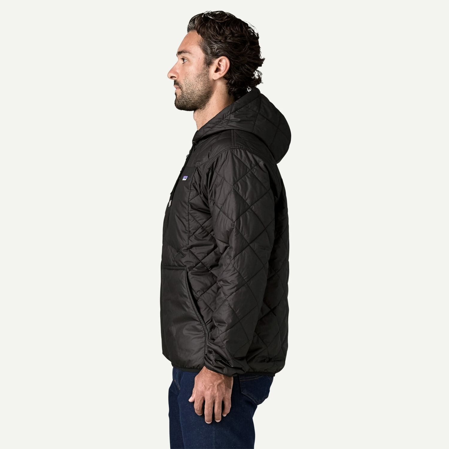 Patagonia Men's Diamond Quilted Bomber Hoody (Black W/Black) - S