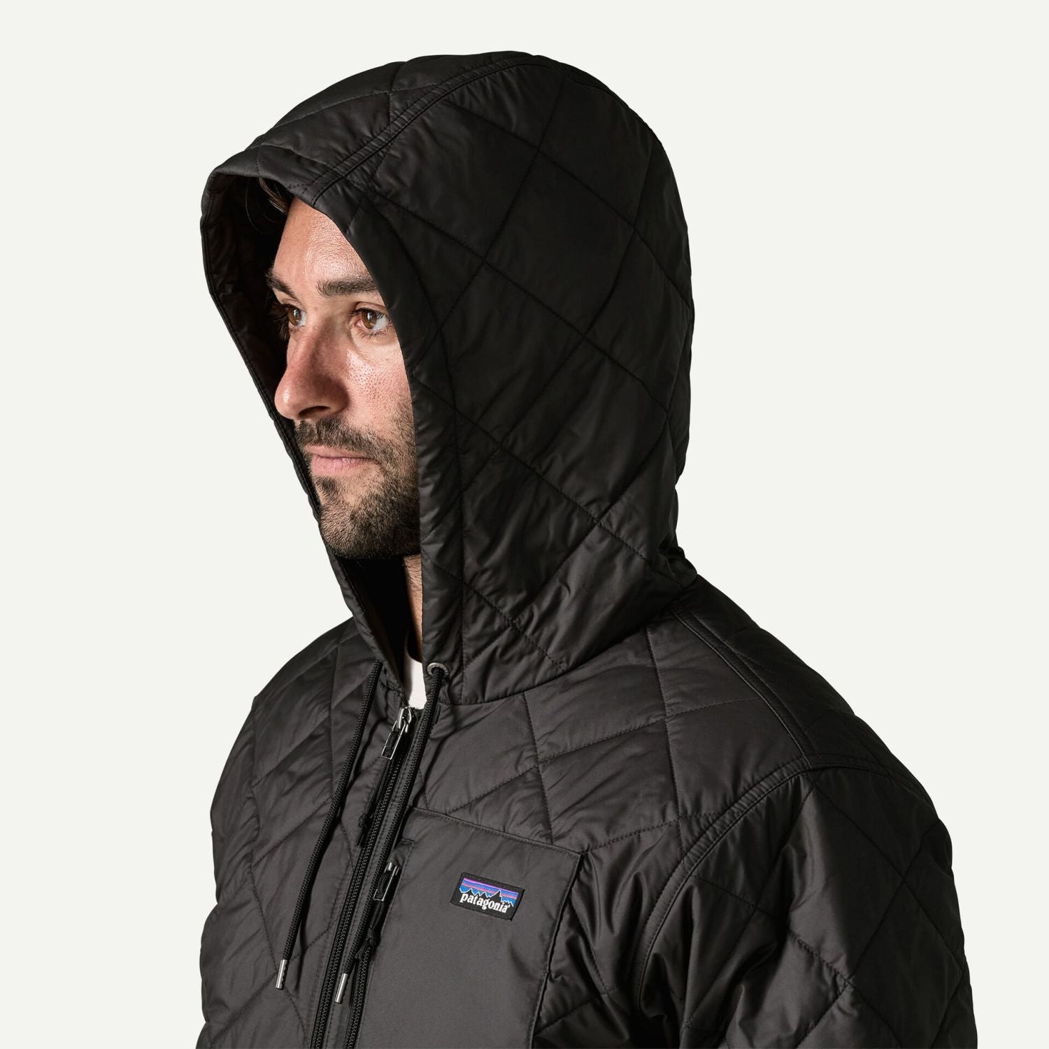Patagonia Men's Diamond Quilted Bomber Hoody (Black W/Black) - S