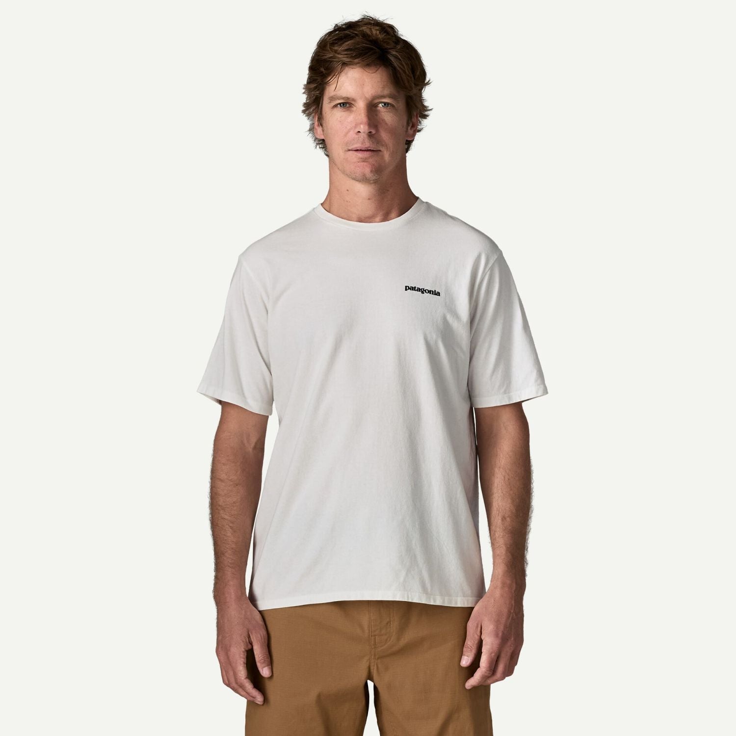 Patagonia Men's P-6 Logo Responsibili-Tee® (Fiber White) - L