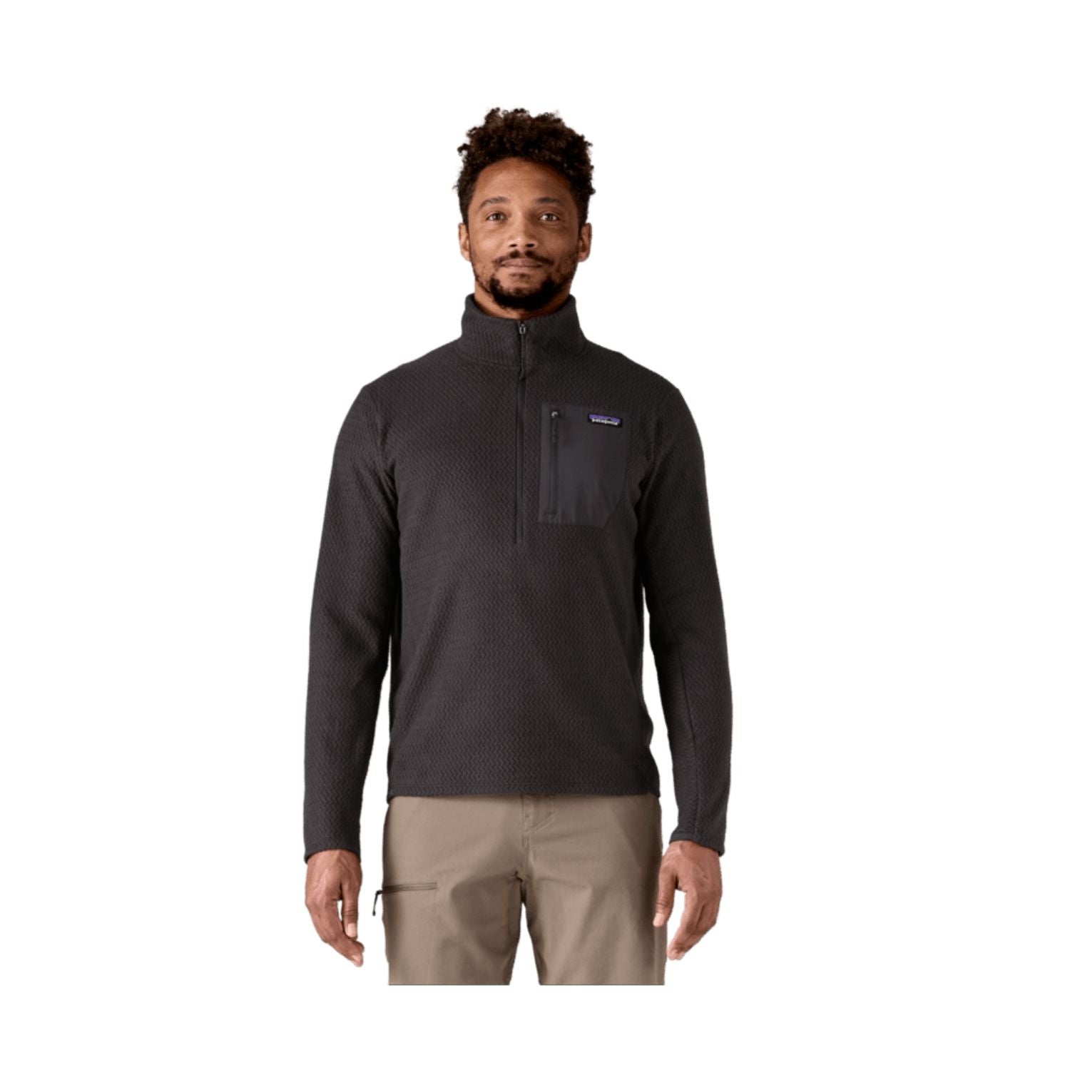 Patagonia Men's R1® Air Fleece Zip-Neck (Black) - XL