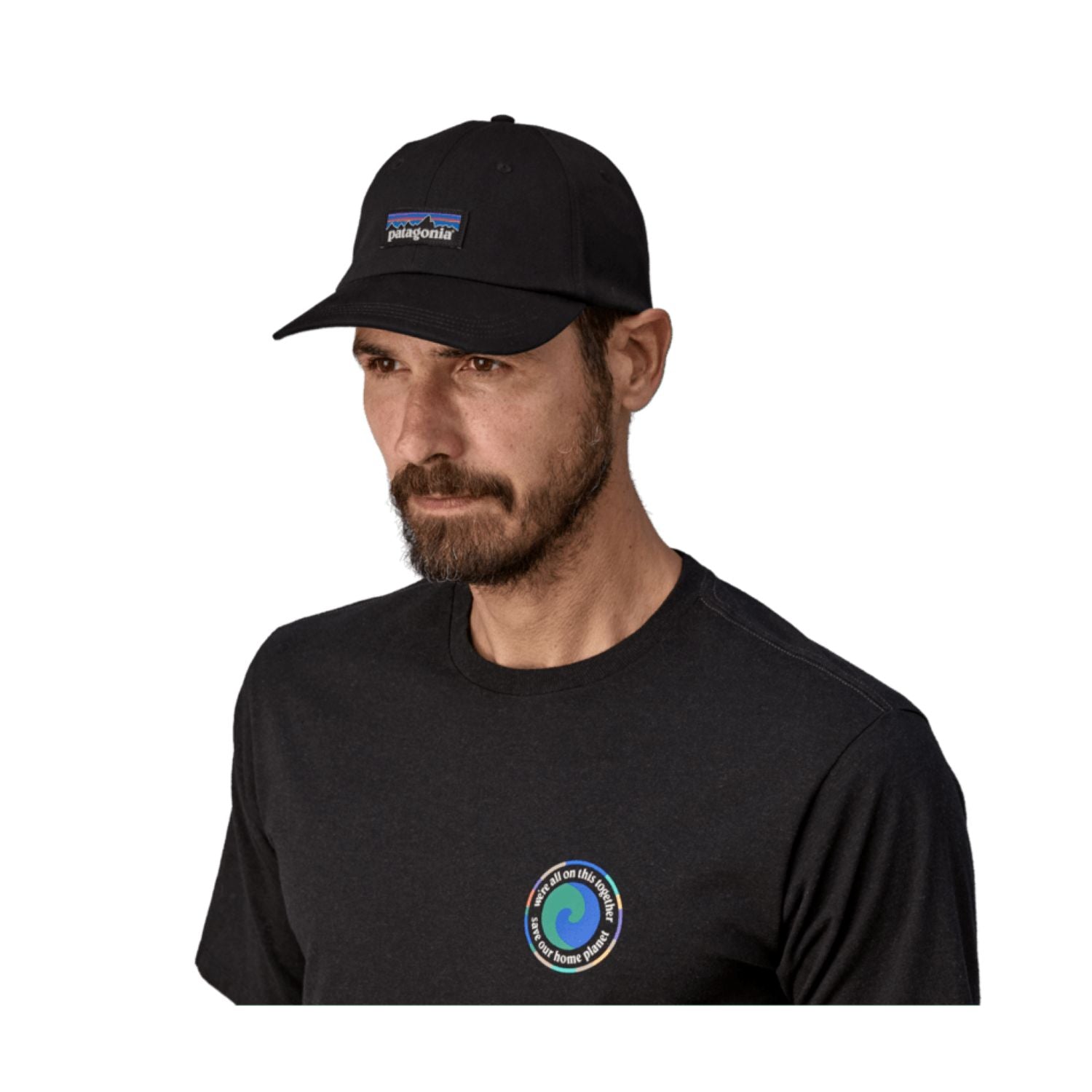 Patagonia P-6 Label Trad Cap (Black)