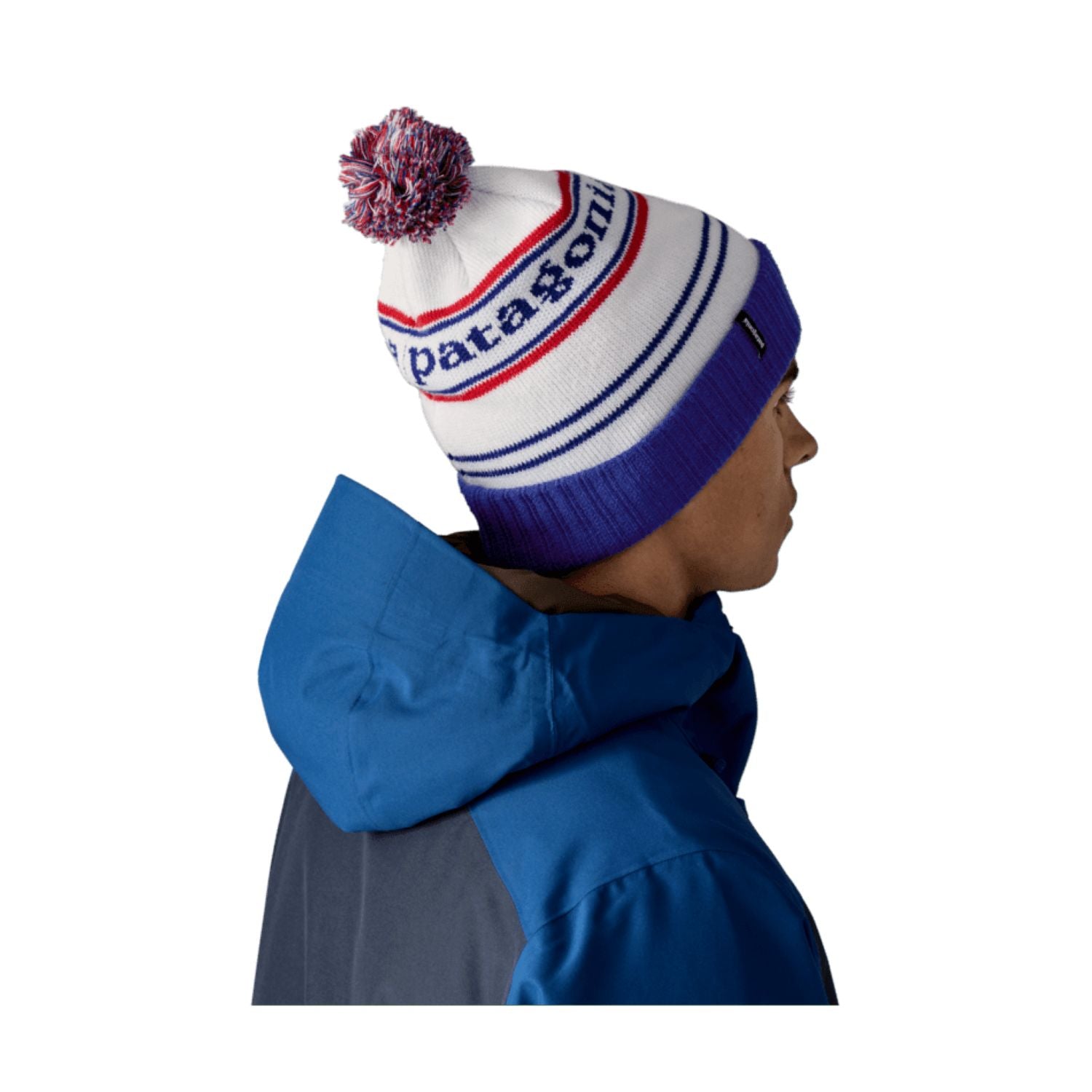 Patagonia Powder Town Beanie (Park Stripe: Viking Blue)