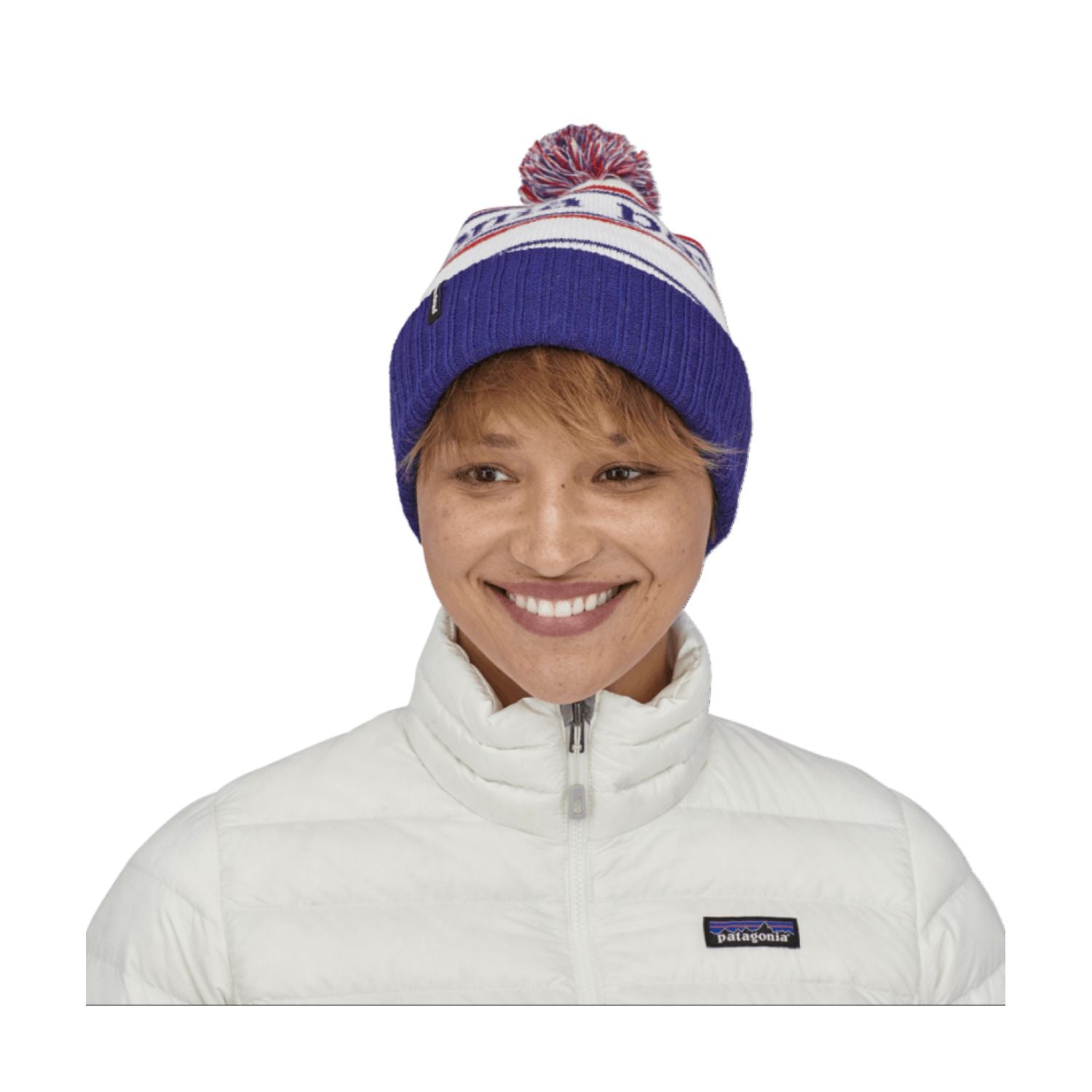 Patagonia Powder Town Beanie (Park Stripe: Viking Blue)