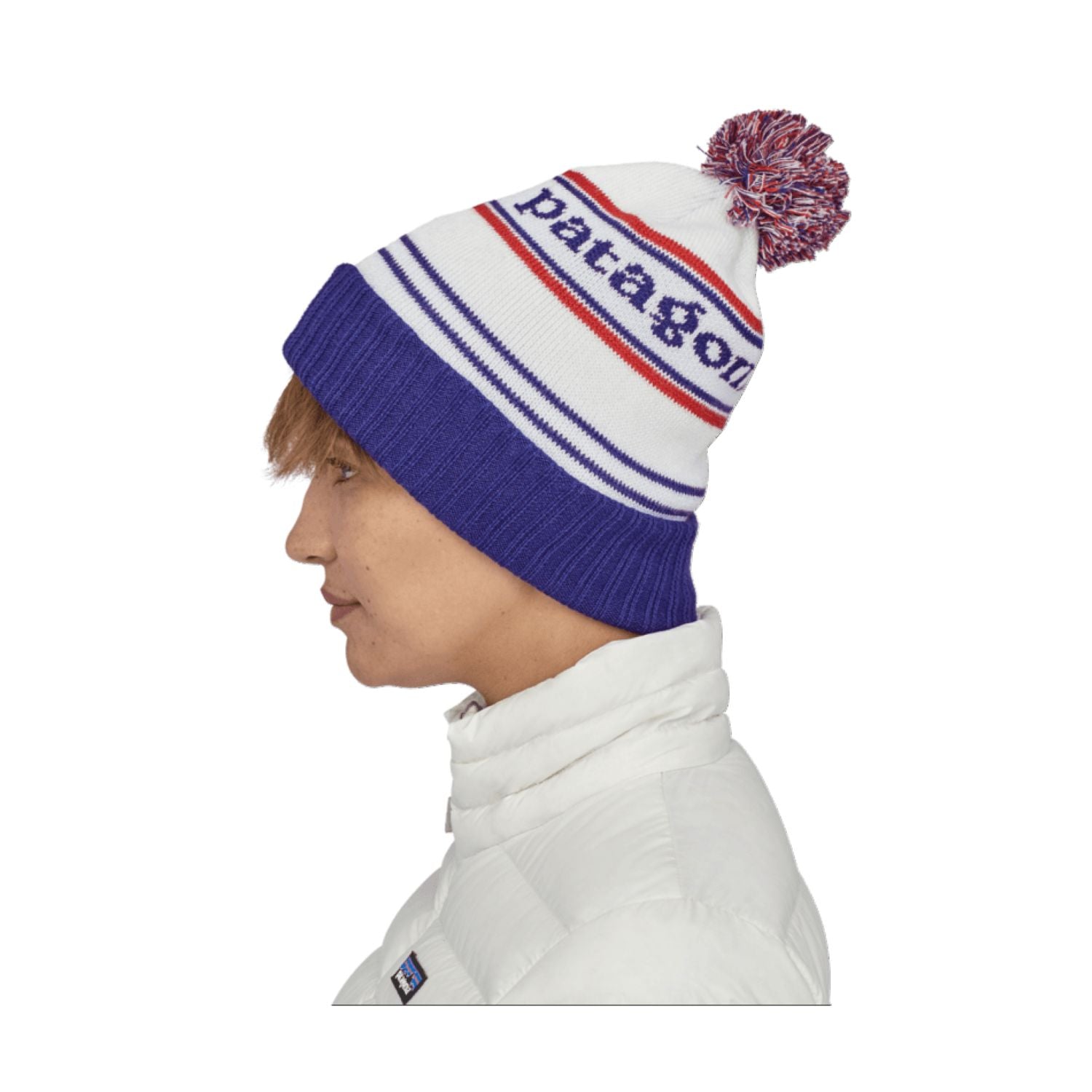 Patagonia Powder Town Beanie (Park Stripe: Viking Blue)