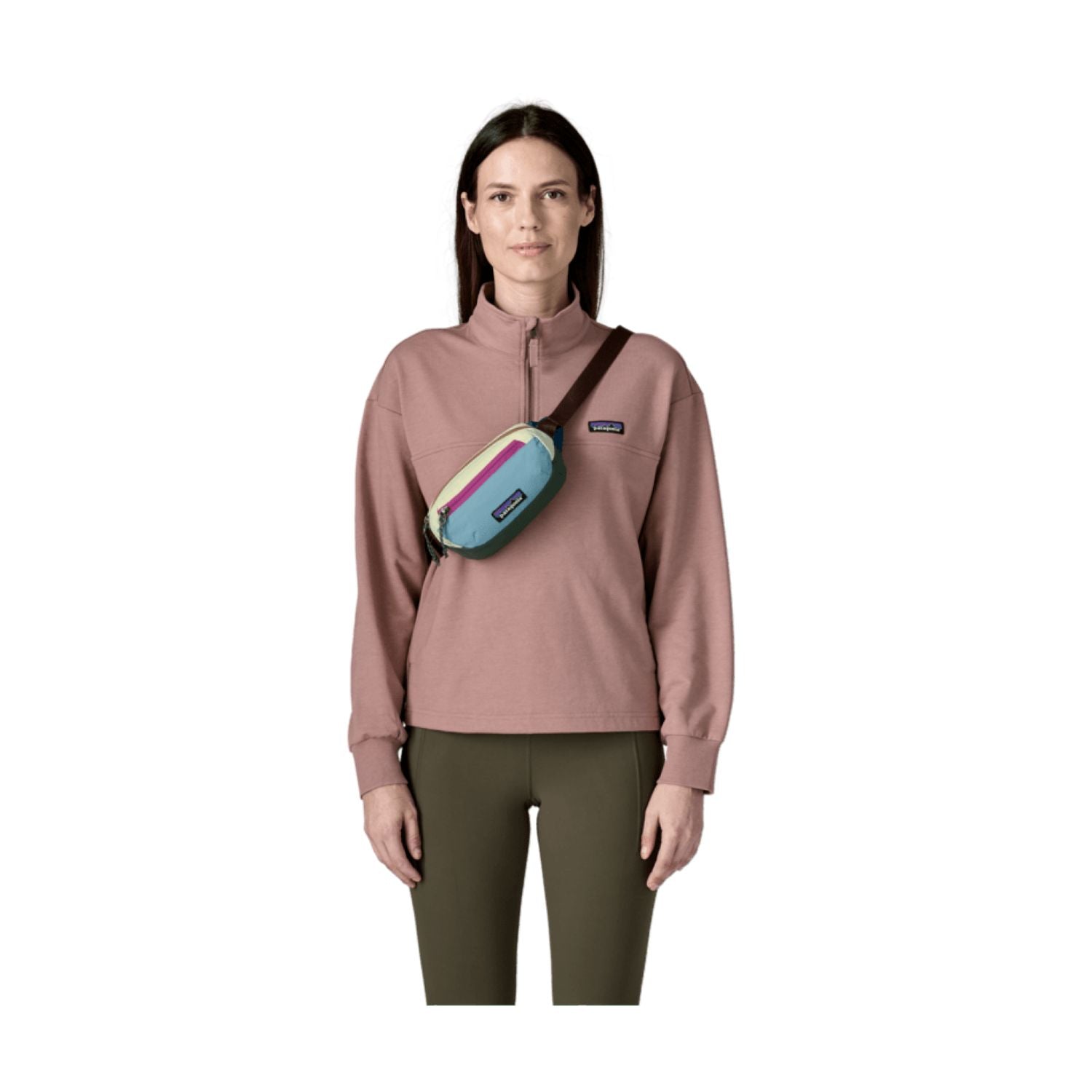 Patagonia Terravia Mini Hip Pack 1L (Patchwork: Snowmelt Blue)
