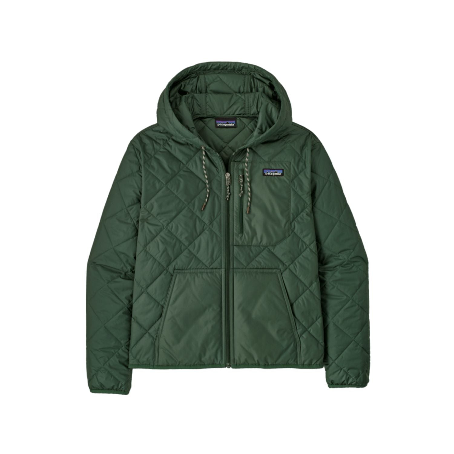 Patagonia Women's Diamond Quilted Bomber Hoody (Canopy Green) - M