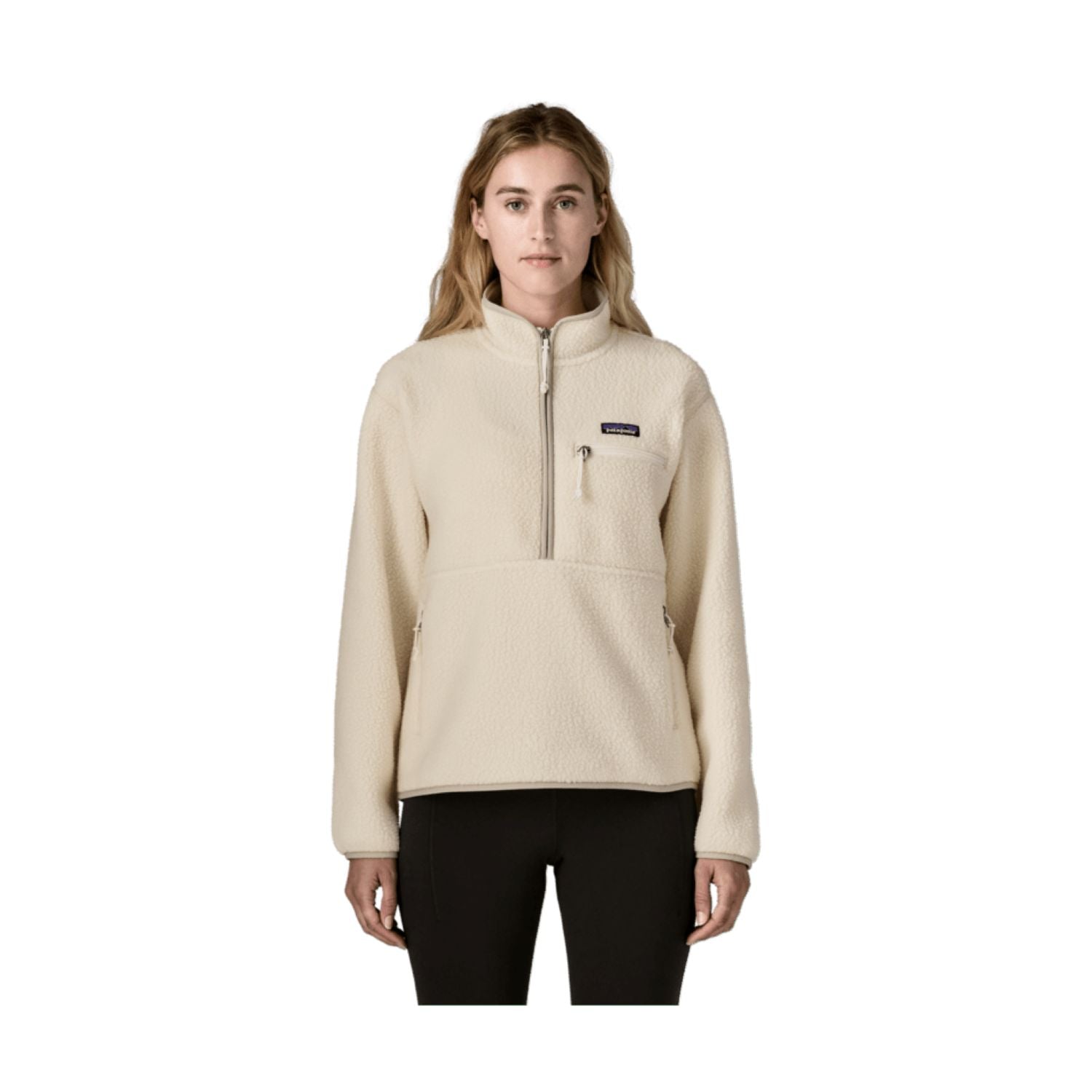 Patagonia Women's Retro Pile Marsupial Fleece Pullover - M (Natural)