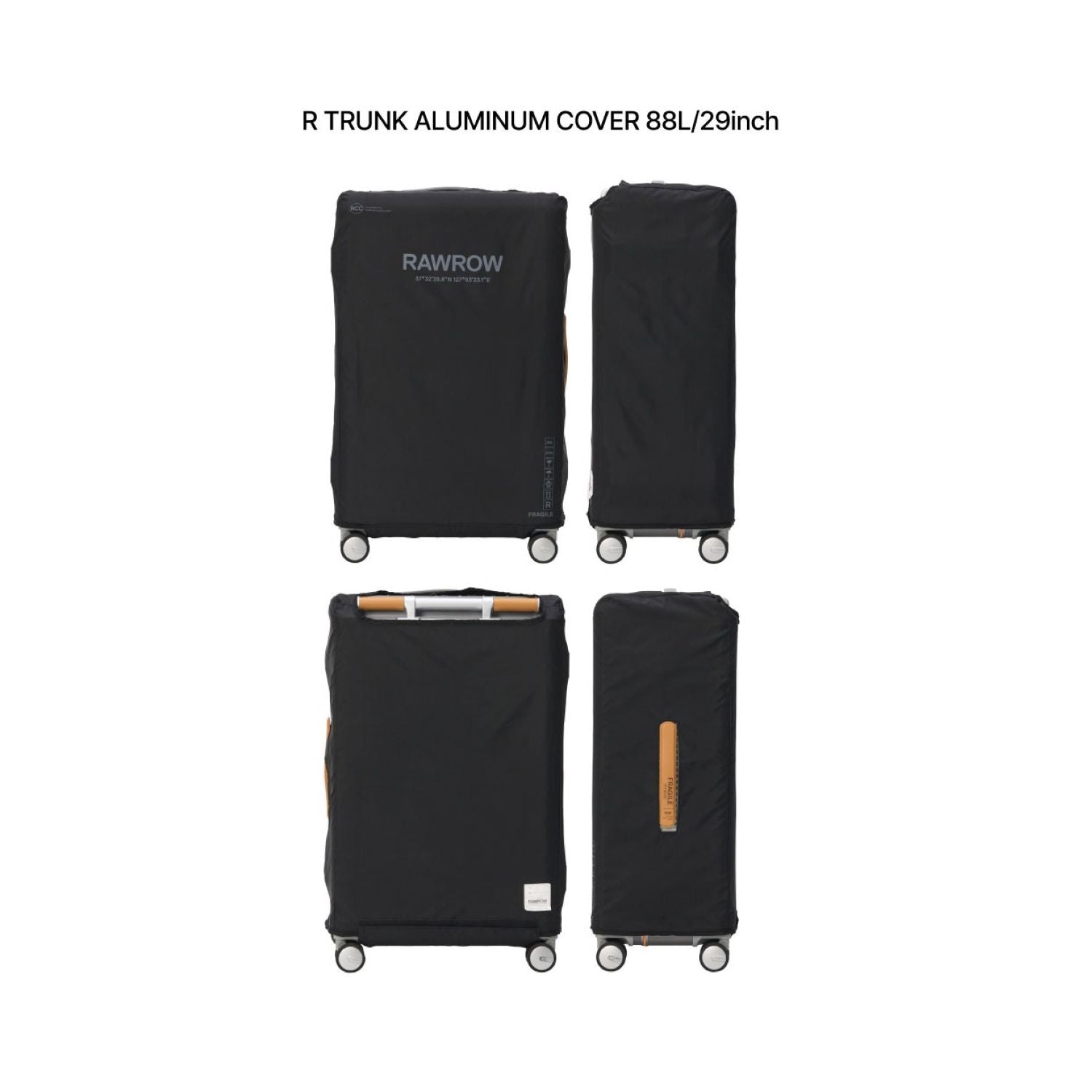 Rawrow R Trunk Aluminium Luggage Cover 807 88L/29" (Black)
