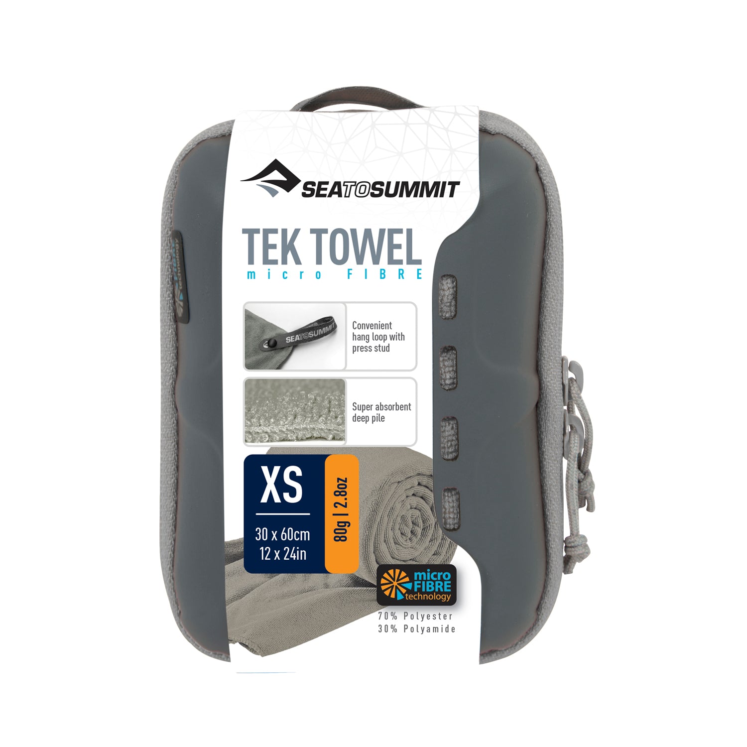 Sea To Summit Tek Towel (X-Small) 30Cm X 60Cm (Grey)