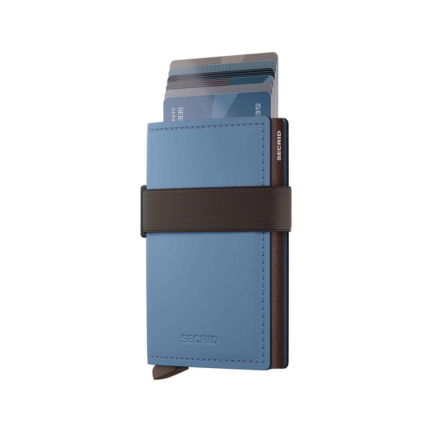 Secrid Bandwallet Matte Leather - Steel Blue Brown