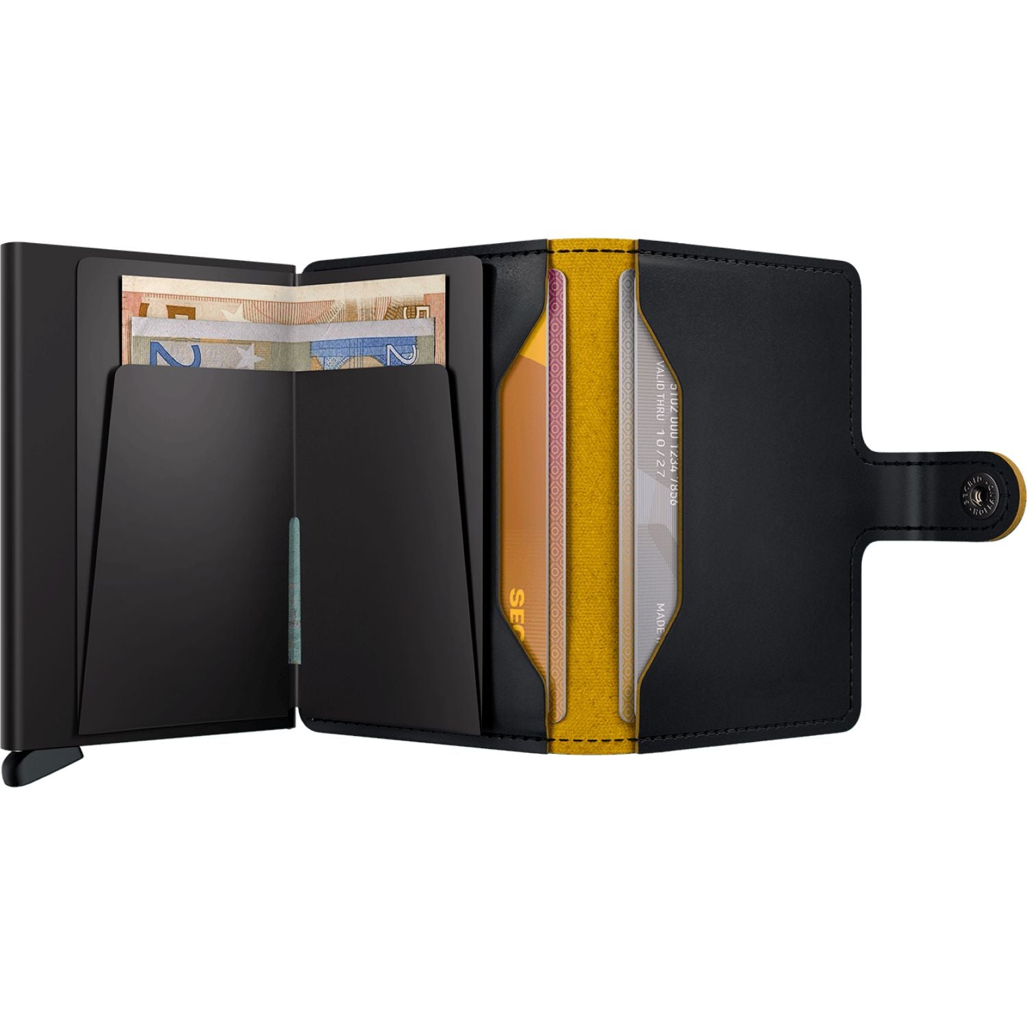 Secrid Miniwallet Matte - Black & Ochre