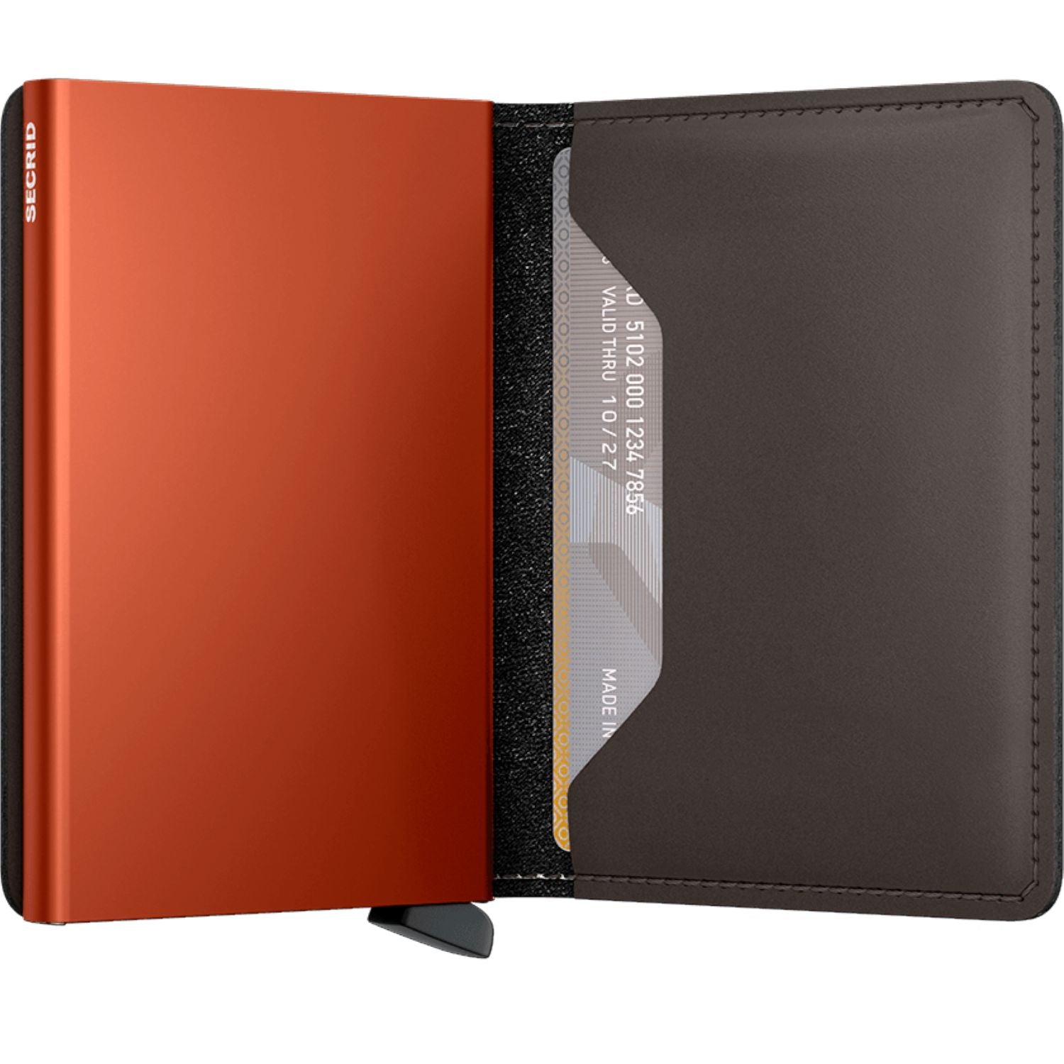 Secrid Slimwallet Matte - Truffle & Orange