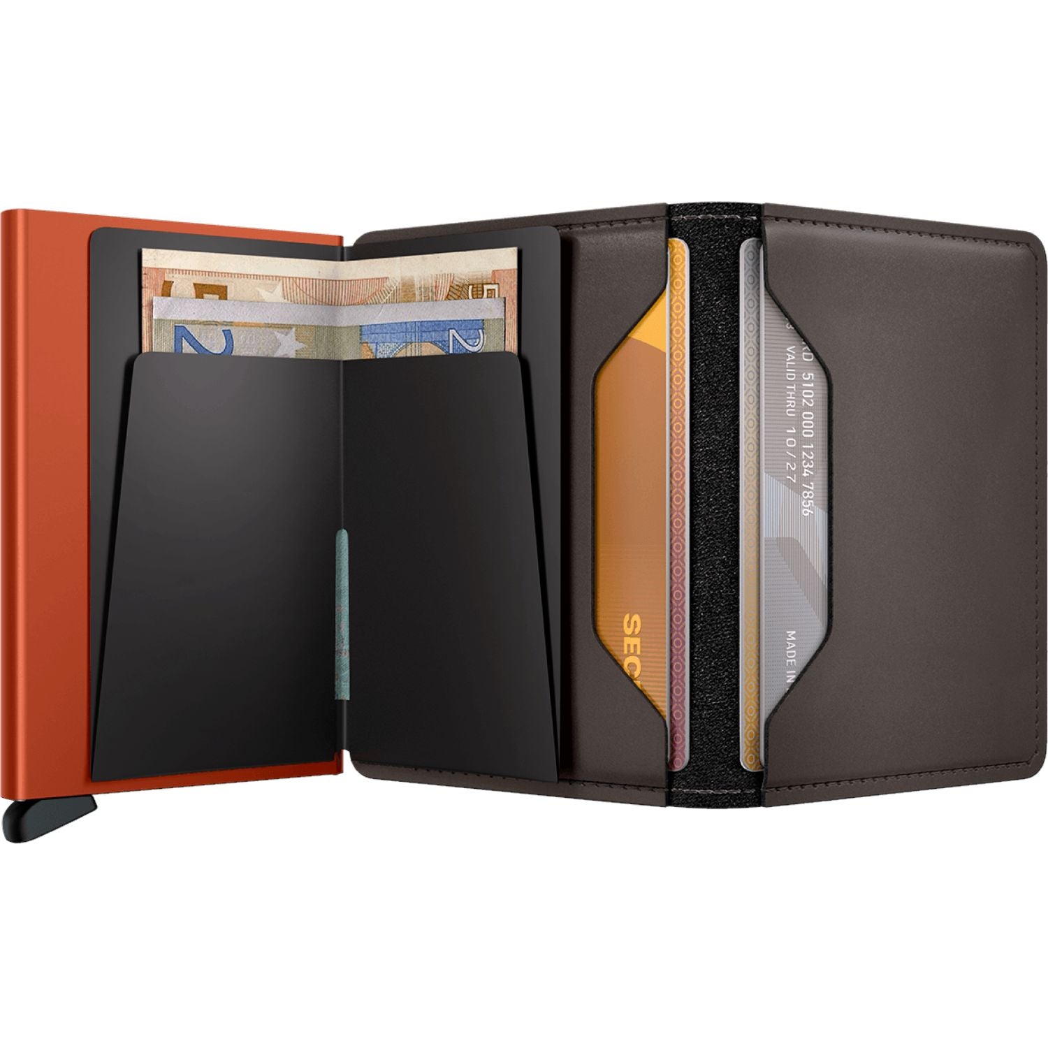 Secrid Slimwallet Matte - Truffle & Orange