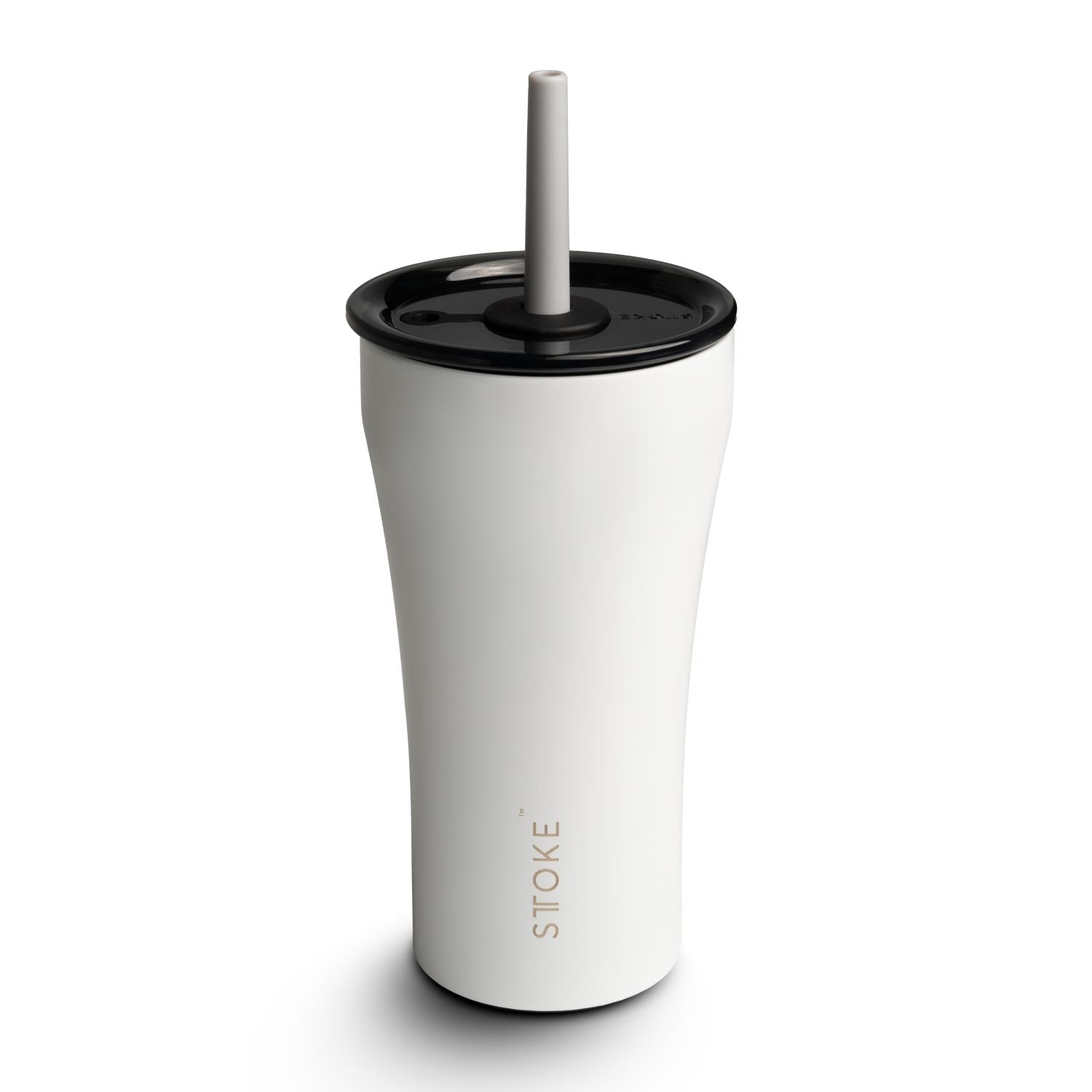 STTOKE Classic Leakproof Ceramic Insulated Cup With Straw 20oz - Angel White