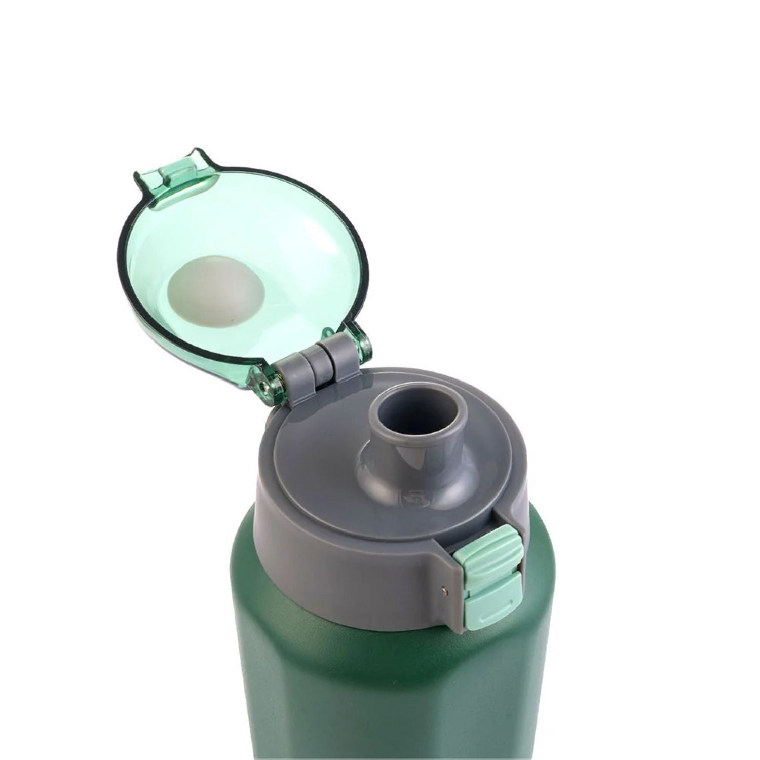 Tyeso Obelisk Lockable One Press Straw Sprout Flip Lid S/S Vacuum Insulated Bottle With Handle 600ml - Green