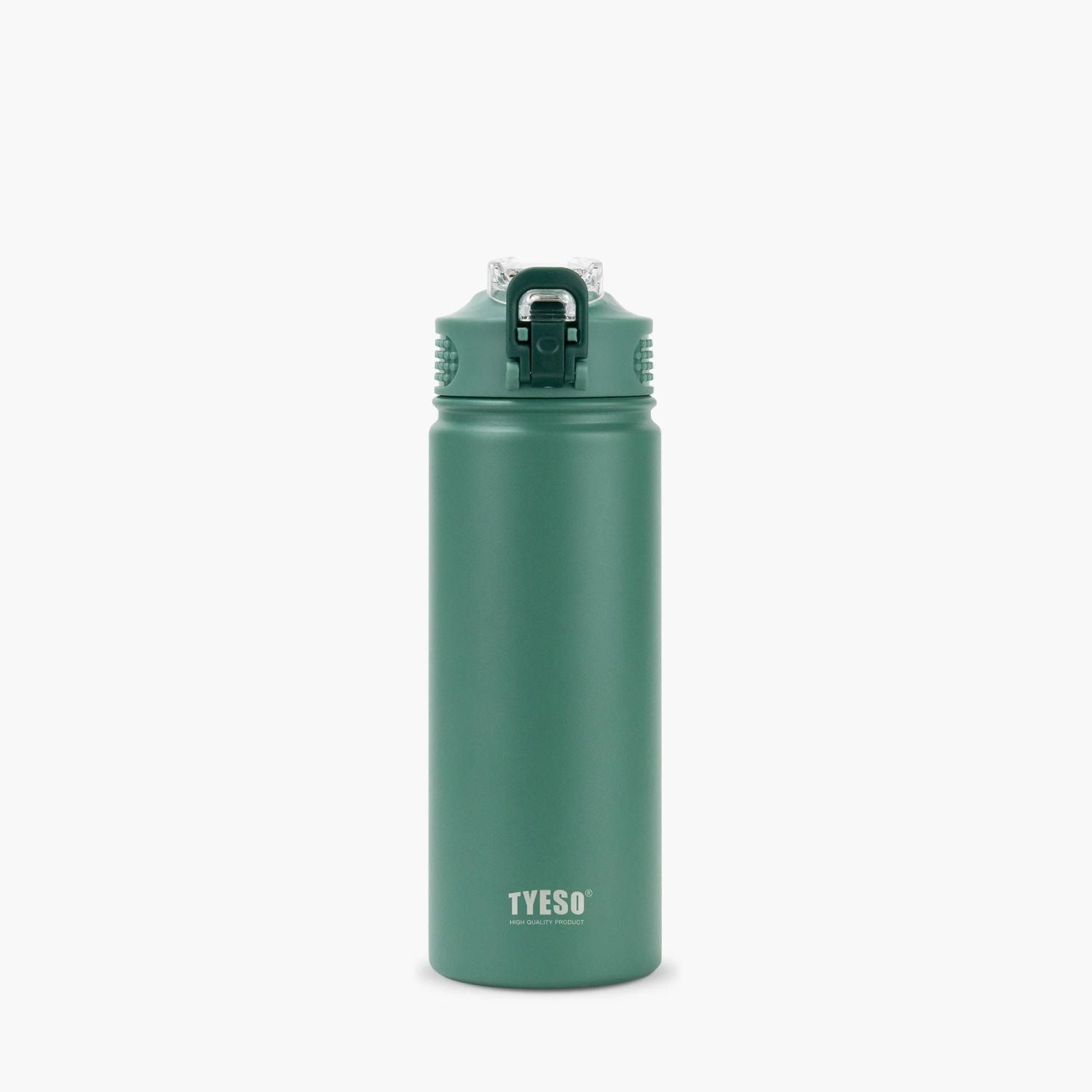 Tyeso Wander Lockable One Press Straw Flip Lid S/S Vacuum Insulated Bottle With Handle 600ml - Green