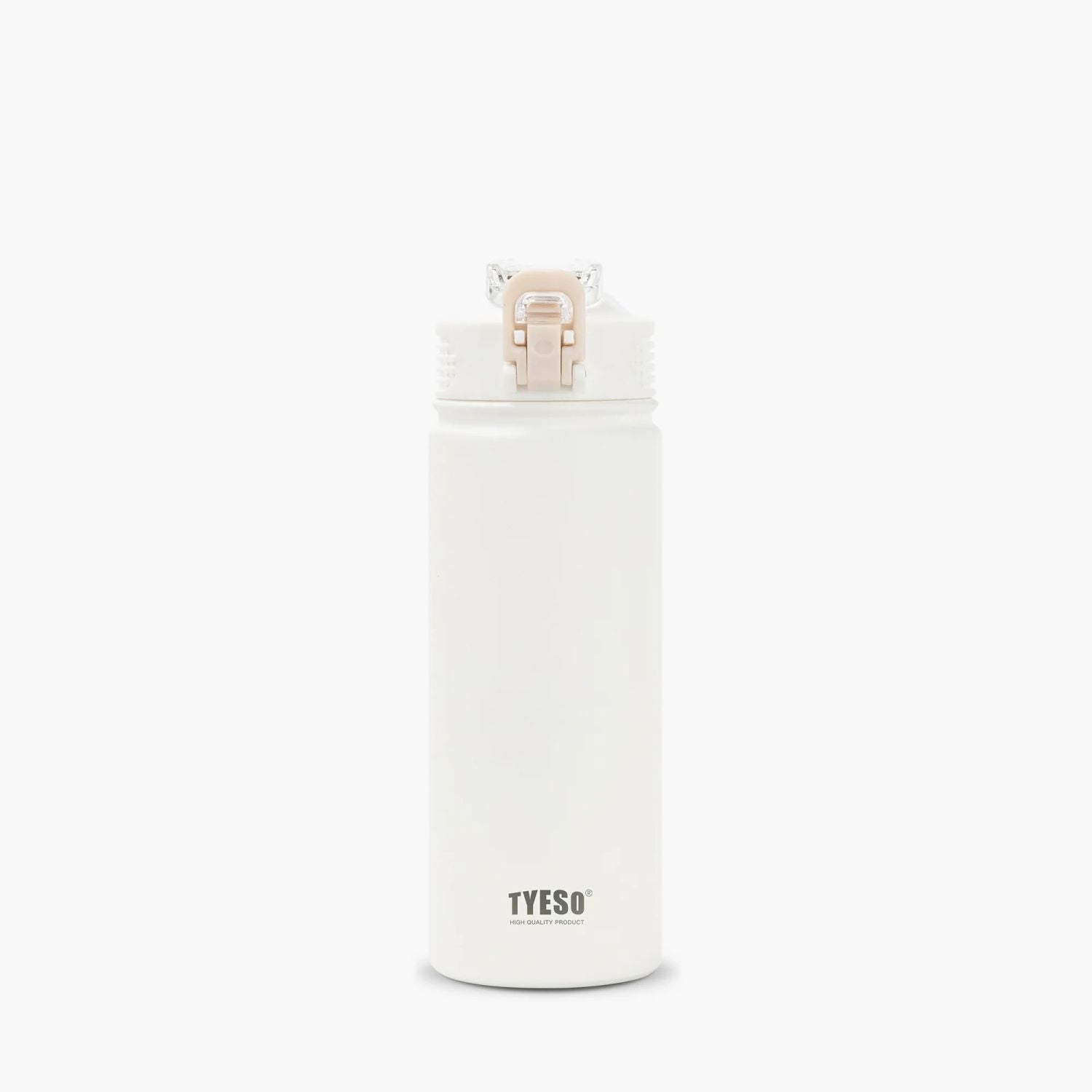 Tyeso Wander Lockable One Press Straw Flip Lid S/S Vacuum Insulated Bottle With Handle 600ML - White