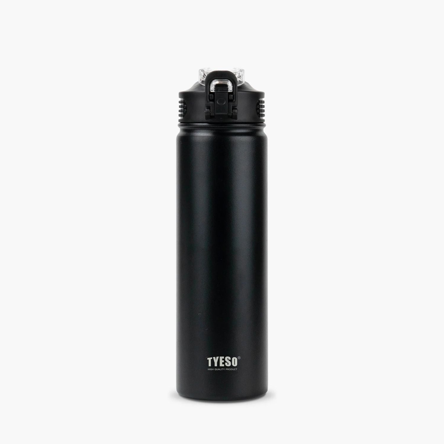 Tyeso Wander Lockable One Press Straw Flip Lid S/S Vacuum Insulated Bottle With Handle 750ML - Black