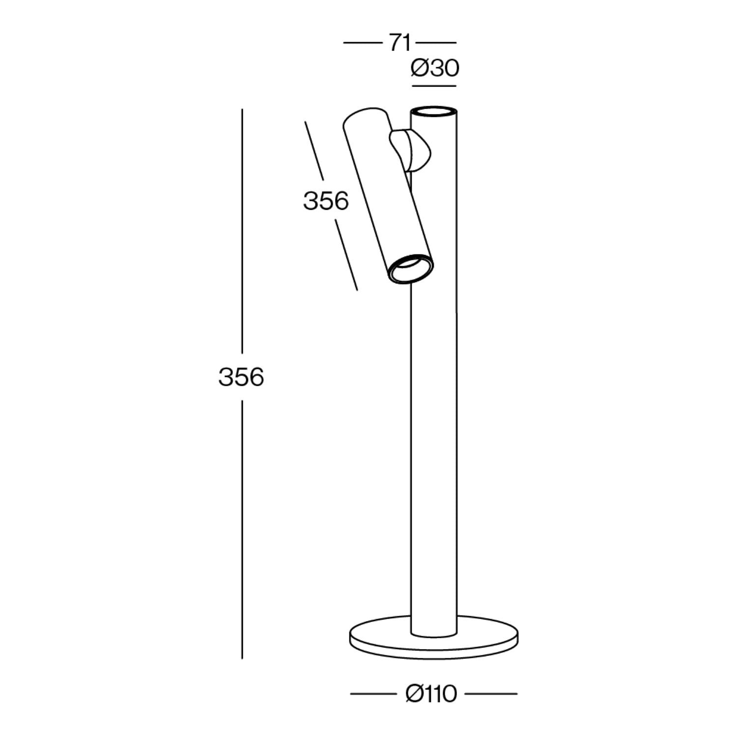Ubiqua Zoom Desk With 140 Lumens - 2.2W 3.7V Power (White)