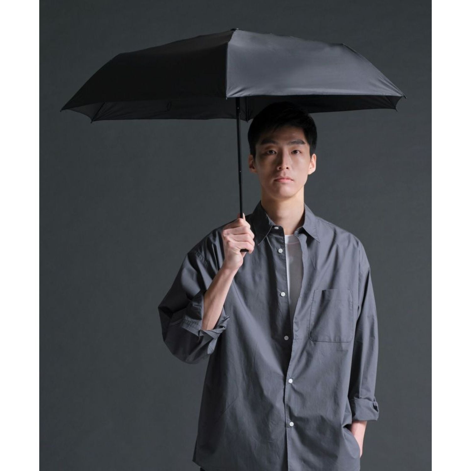 WPC Go-Koh Premium Black Wind Resistant UV Protection UPF 50+ Umbrella 55cm (Black)