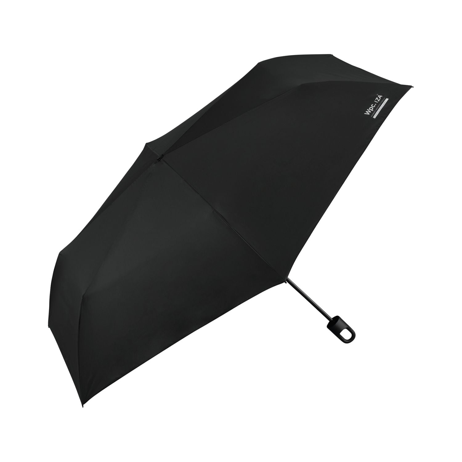 WPC IZA Large & Hook UV Protection UPF 50+ Folding Umbrella 55cm (Black)