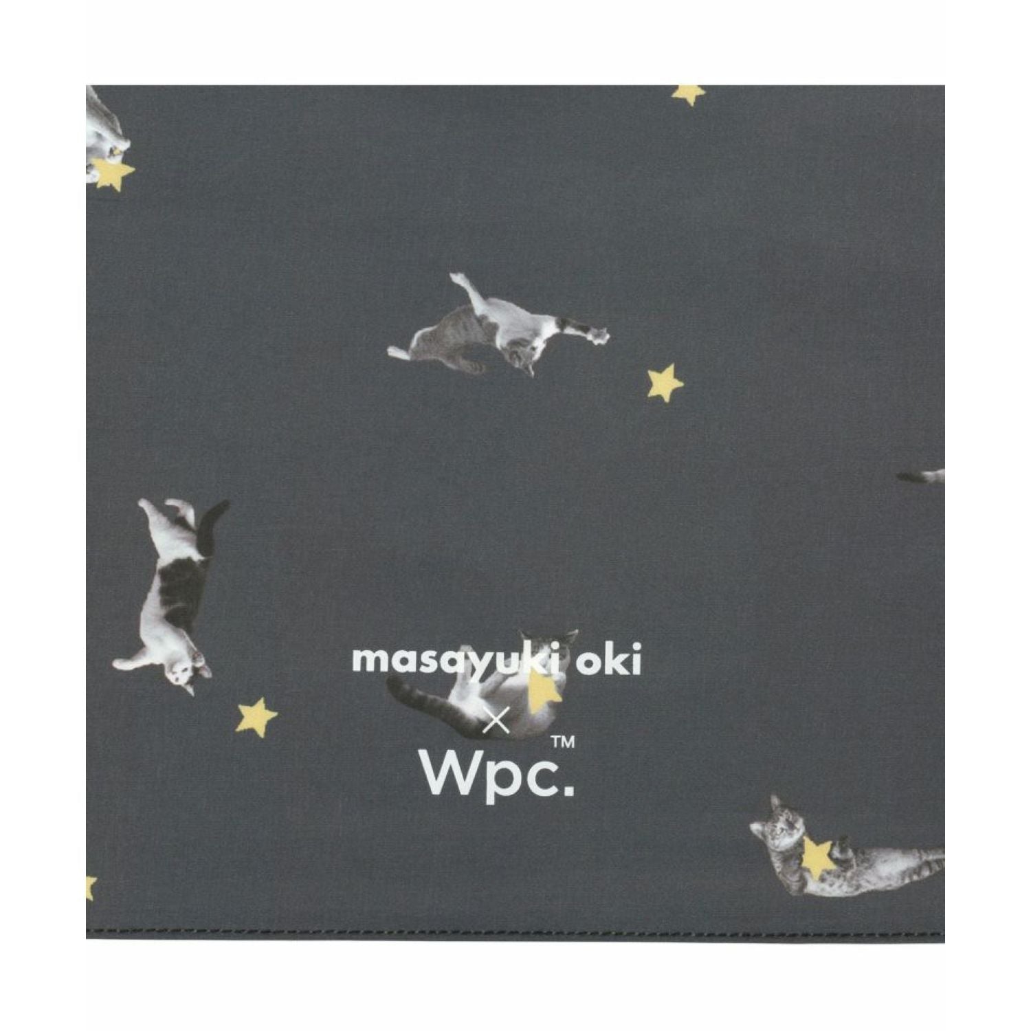 WPC X Masayuki Oki Neko UV Protection UPF 50+ Umbrella 49cm (Black) - V2