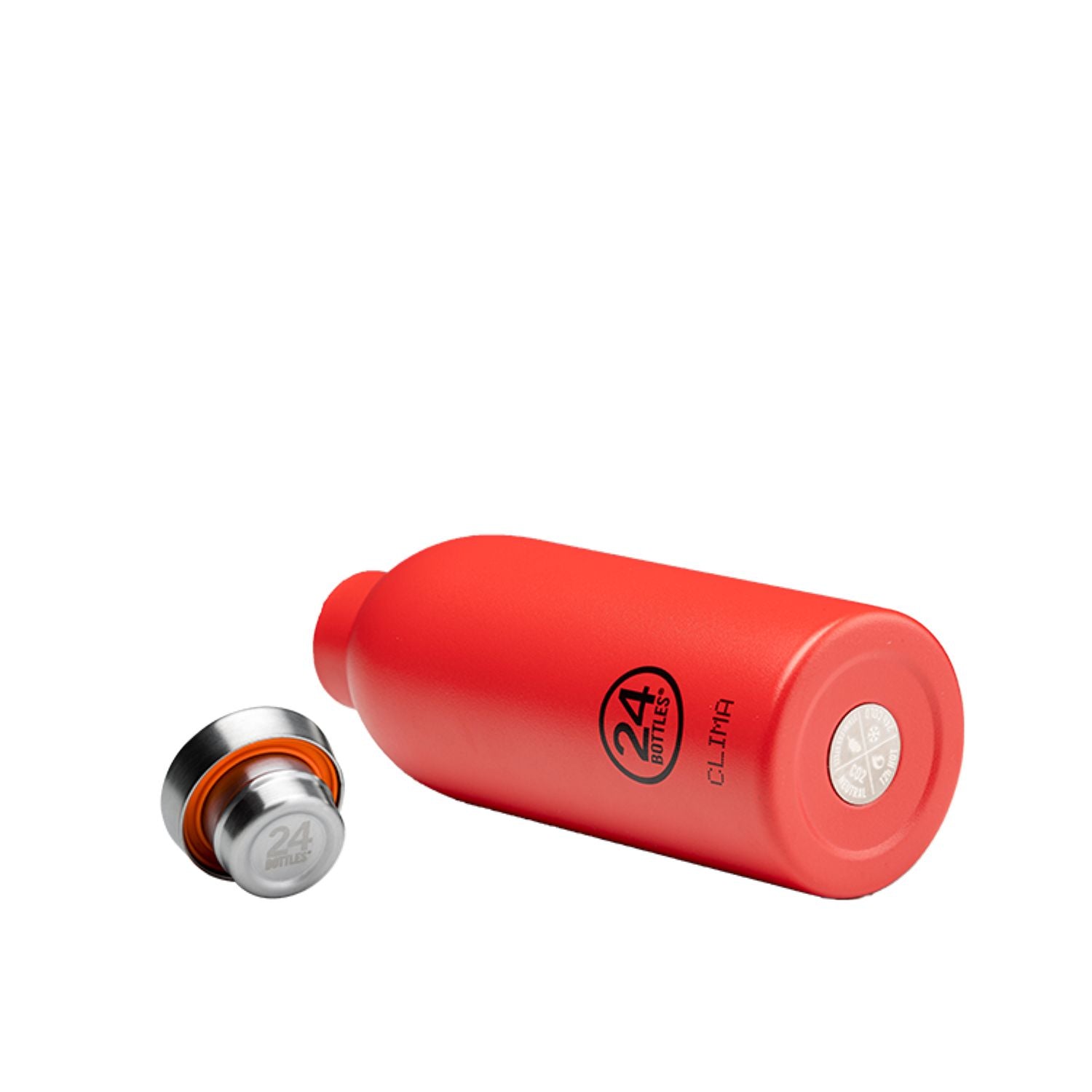 24 Bottles Clima 330ML Insulated Water Bottle - (Stone Finish) Hot Red