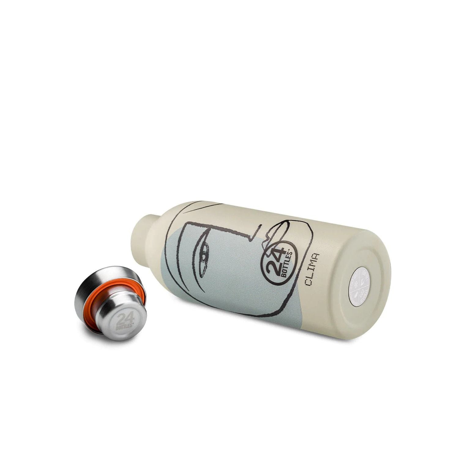 24 Bottles Clima 500ML Insulated Water Bottle - White Calypso