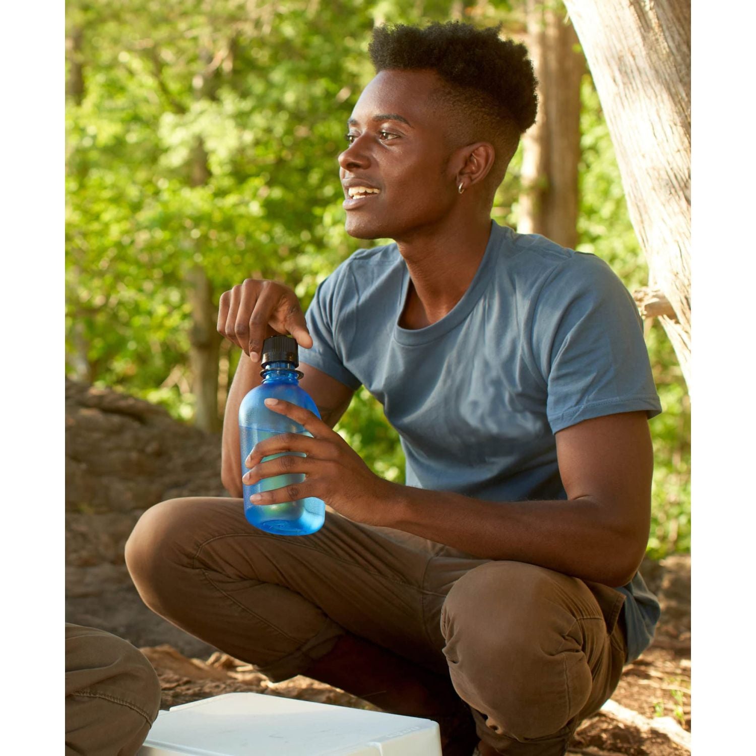 Nalgene 32Oz Oasis Canteen Bottle Sustain - Blue