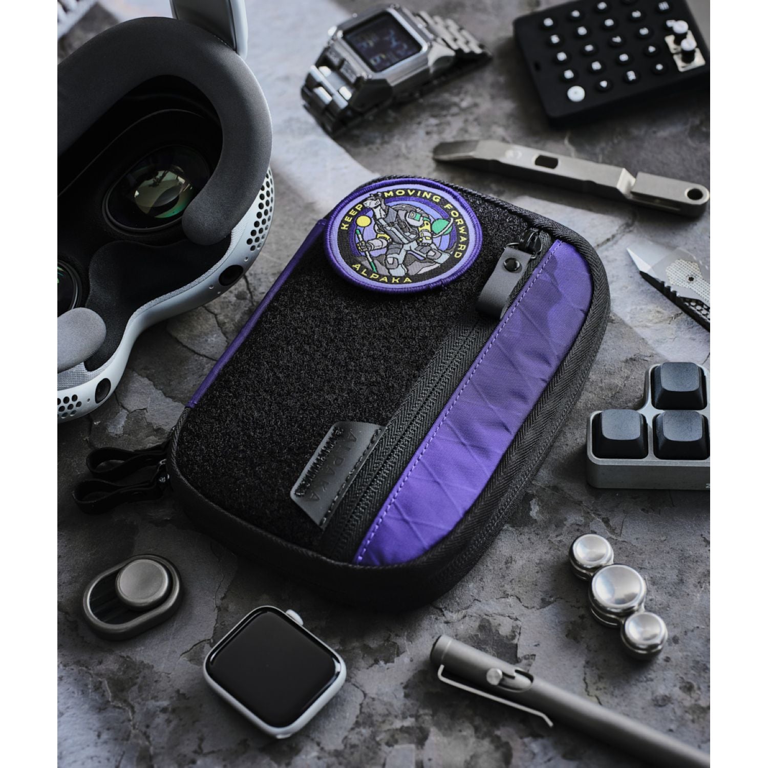 ALPAKA Admin Pouch With Hook & Loop VX21 (Purple)