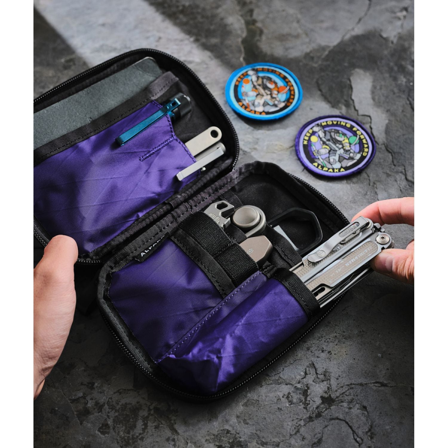 ALPAKA Admin Pouch With Hook & Loop VX21 (Purple)