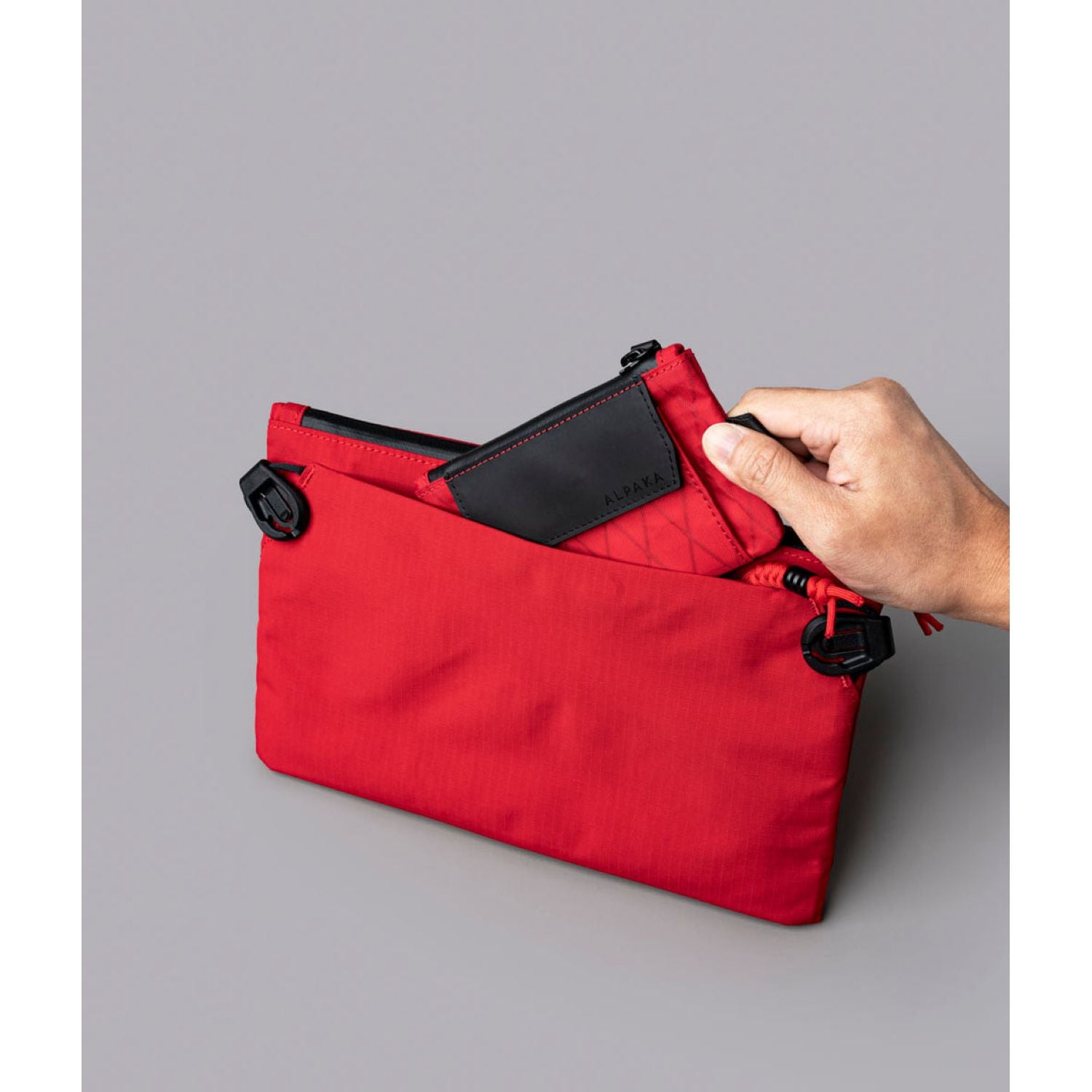 ALPAKA Zip Pouch Max V2 Axoflux 210D - Snake Edition Red – The 