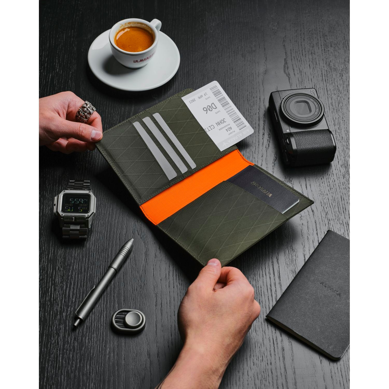 ALPAKA ARK Bifold Passport Wallet X-Pac VX21 (Dark Green)