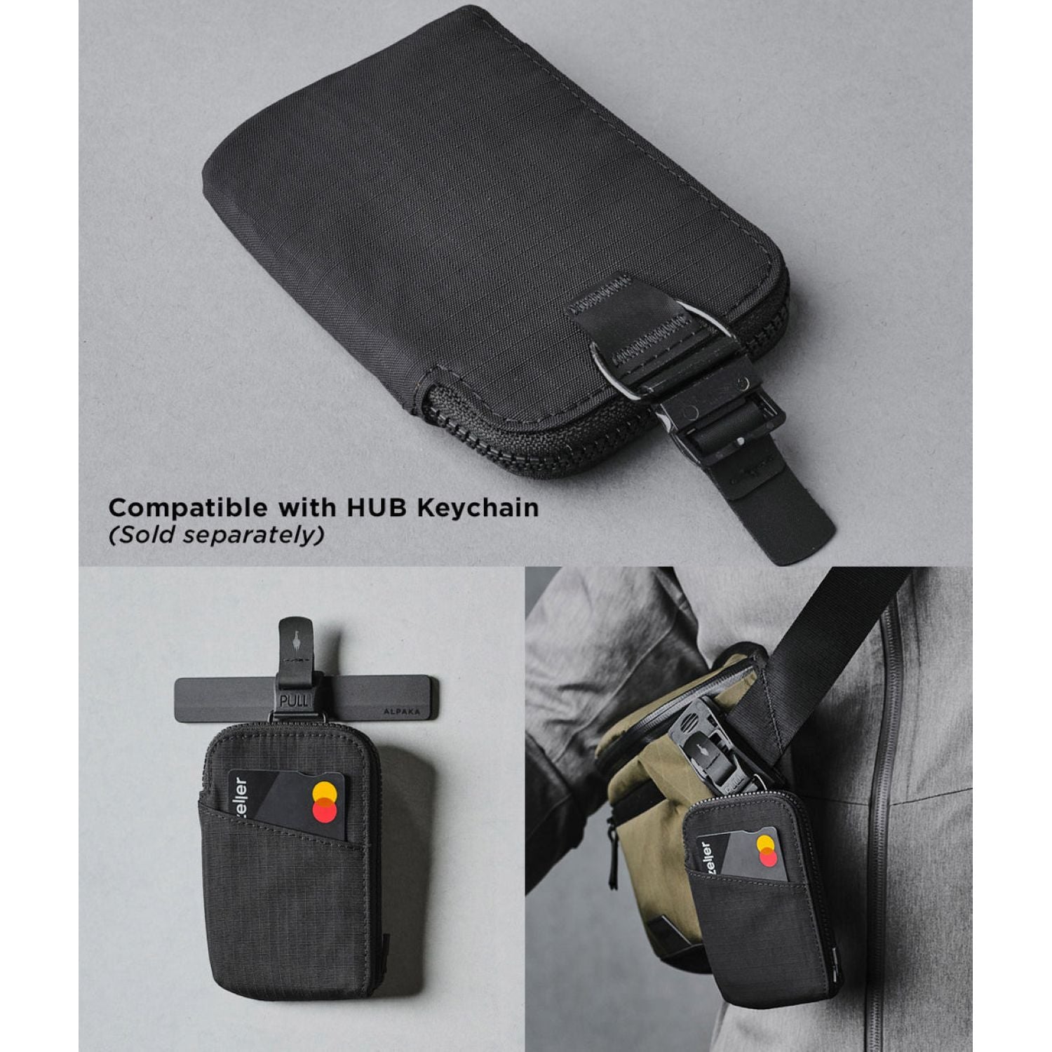 ALPAKA Zip Card Pouch 200D (Blue)