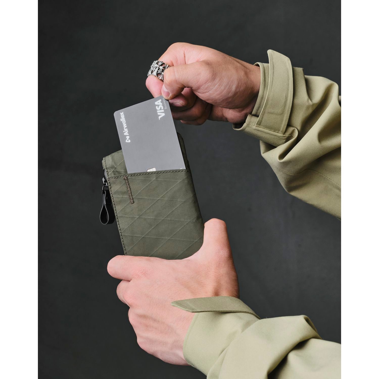 ALPAKA Zip Cardholder X-Pac VX21 (Dark Green)