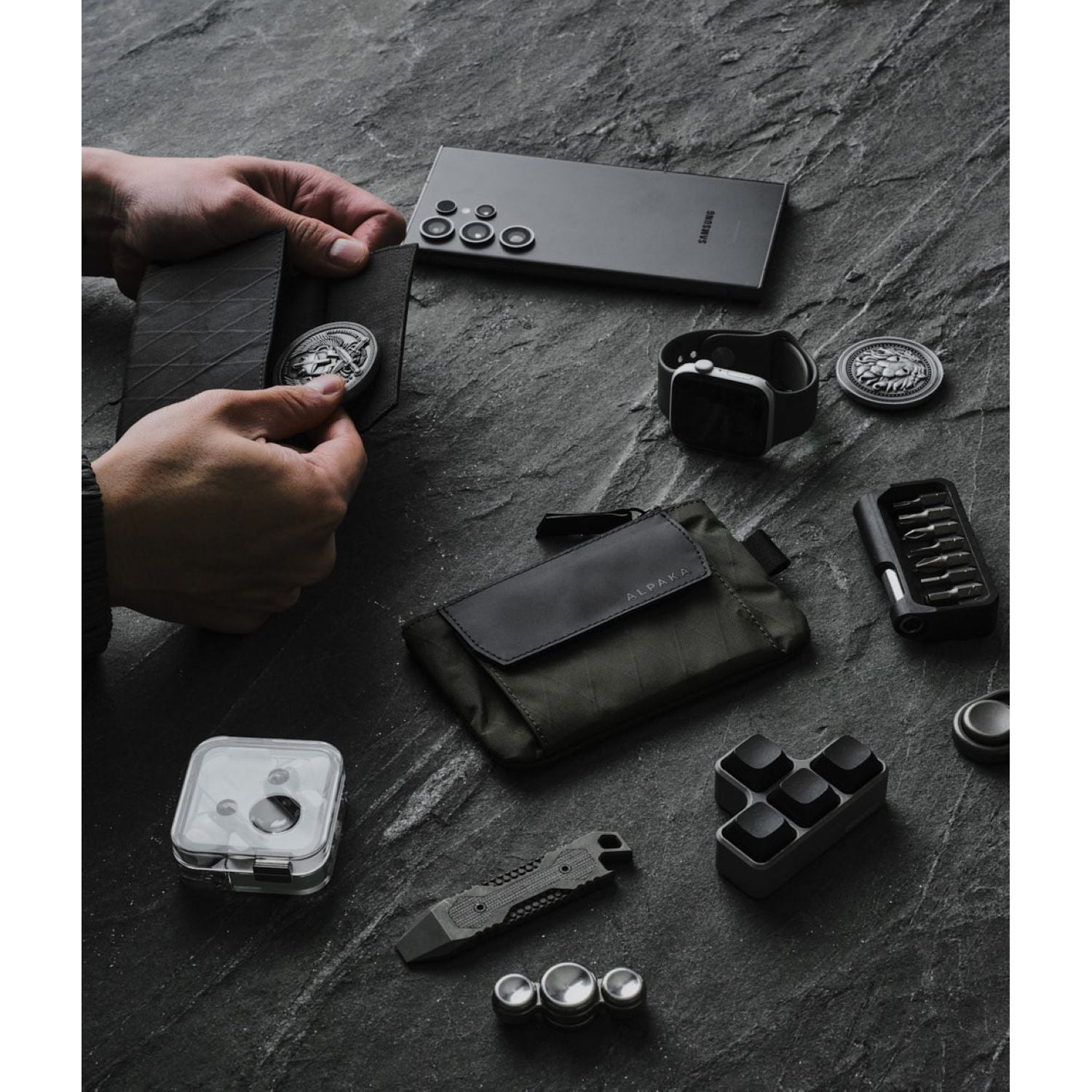 ALPAKA Zip Pouch Coin X-Pac VX21 (Green)