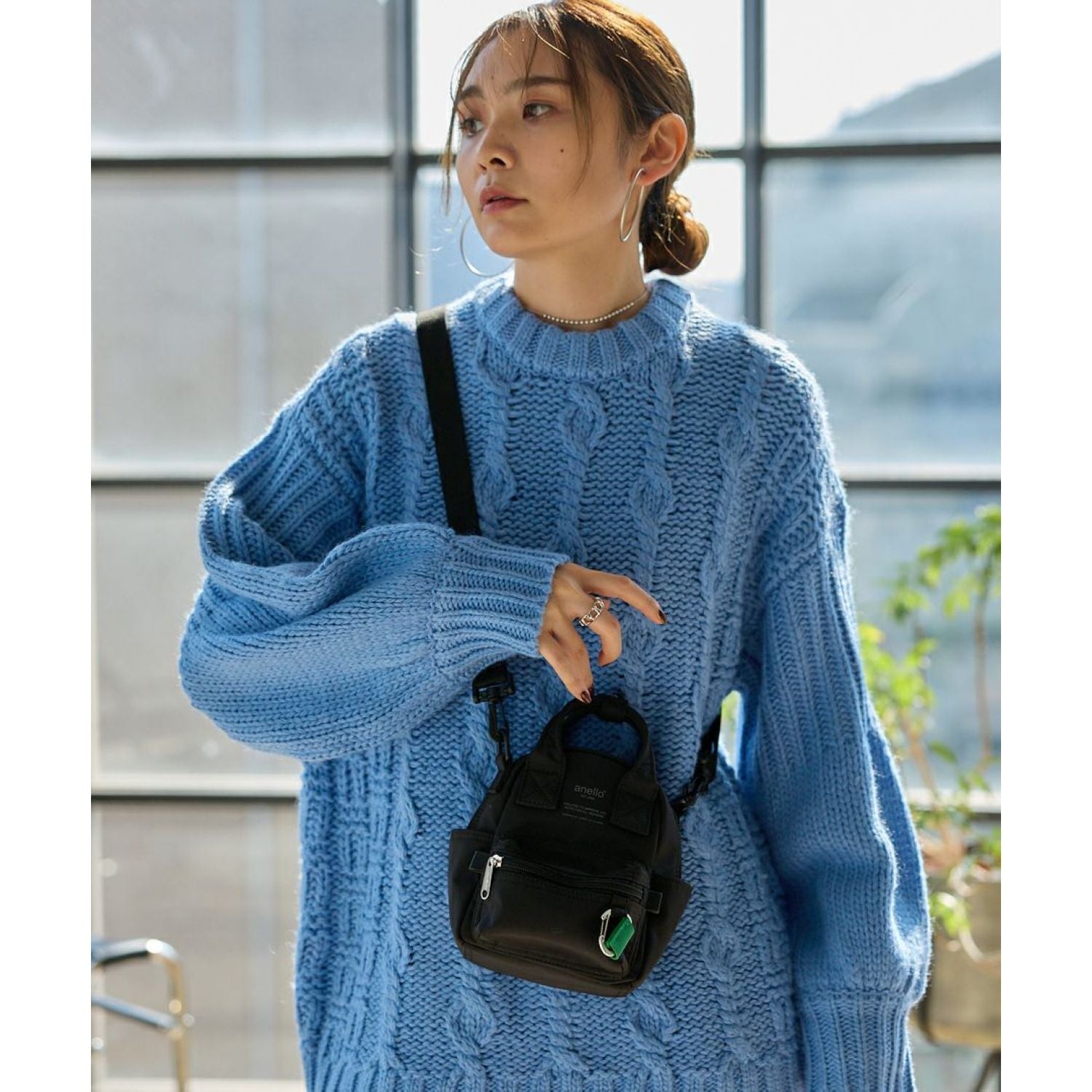 Anello Base 2Way Nano Shoulder Bag (Black)