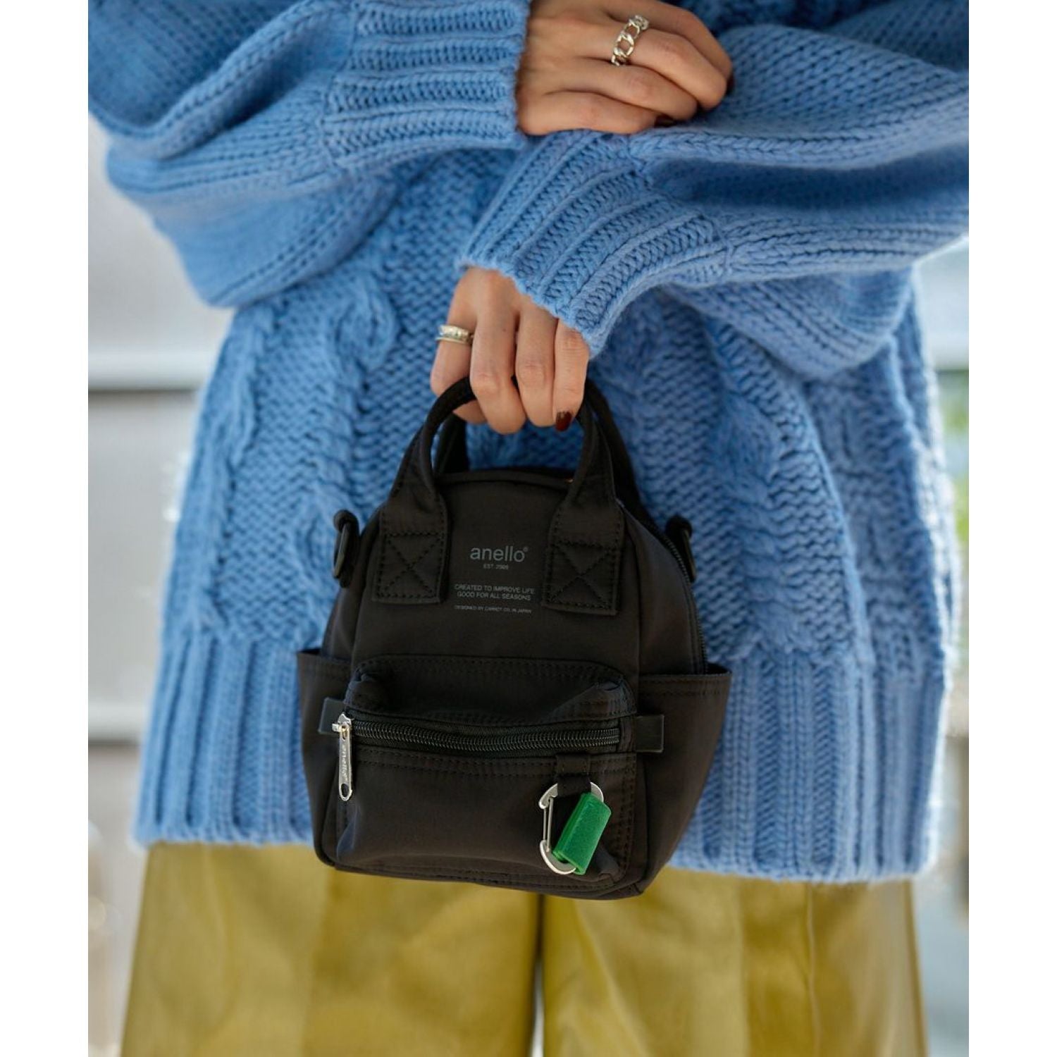 Anello Base 2Way Nano Shoulder Bag (Black)