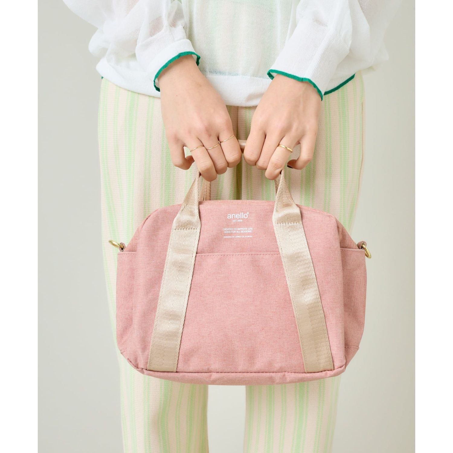 Anello Chubby Mini Shoulder Bag (Natural Pink)
