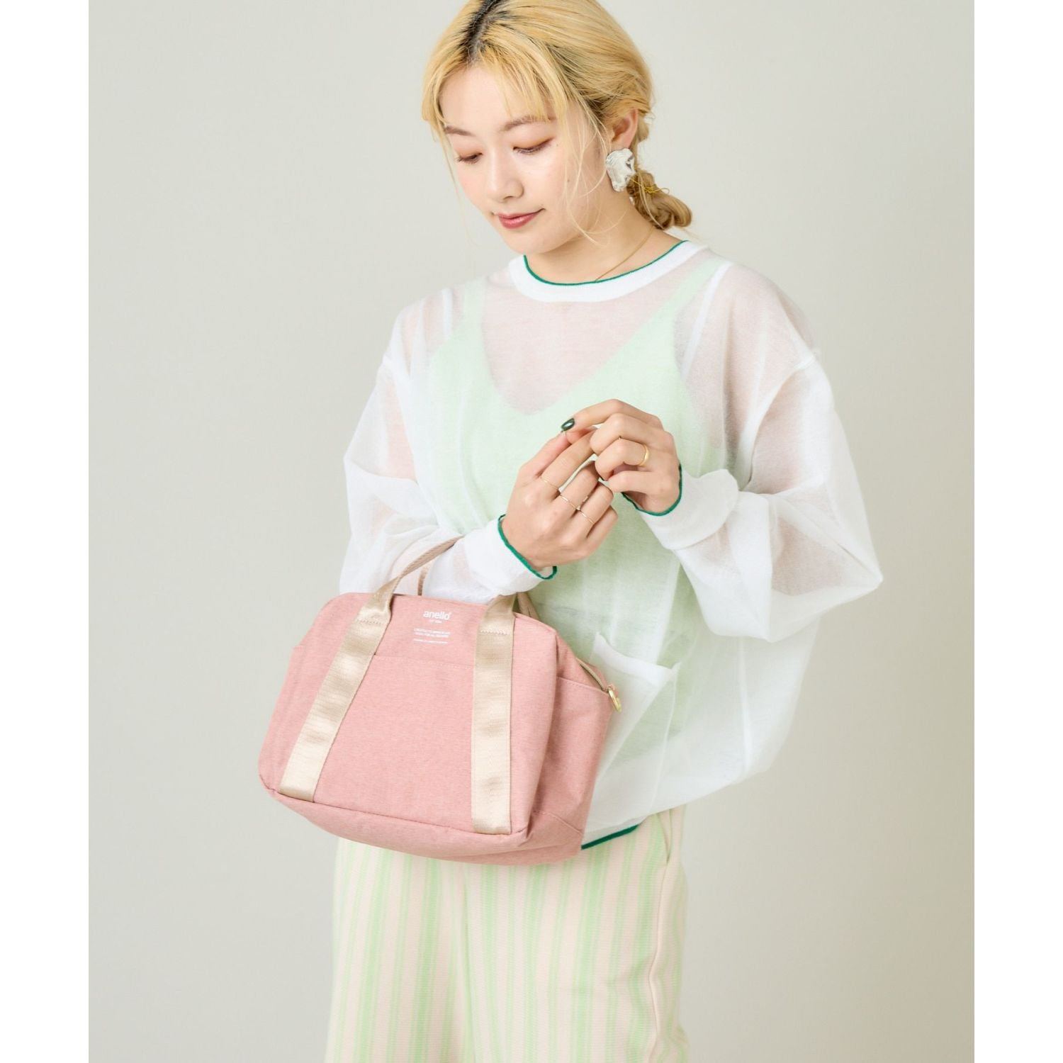 Anello Chubby Mini Shoulder Bag (Natural Pink)