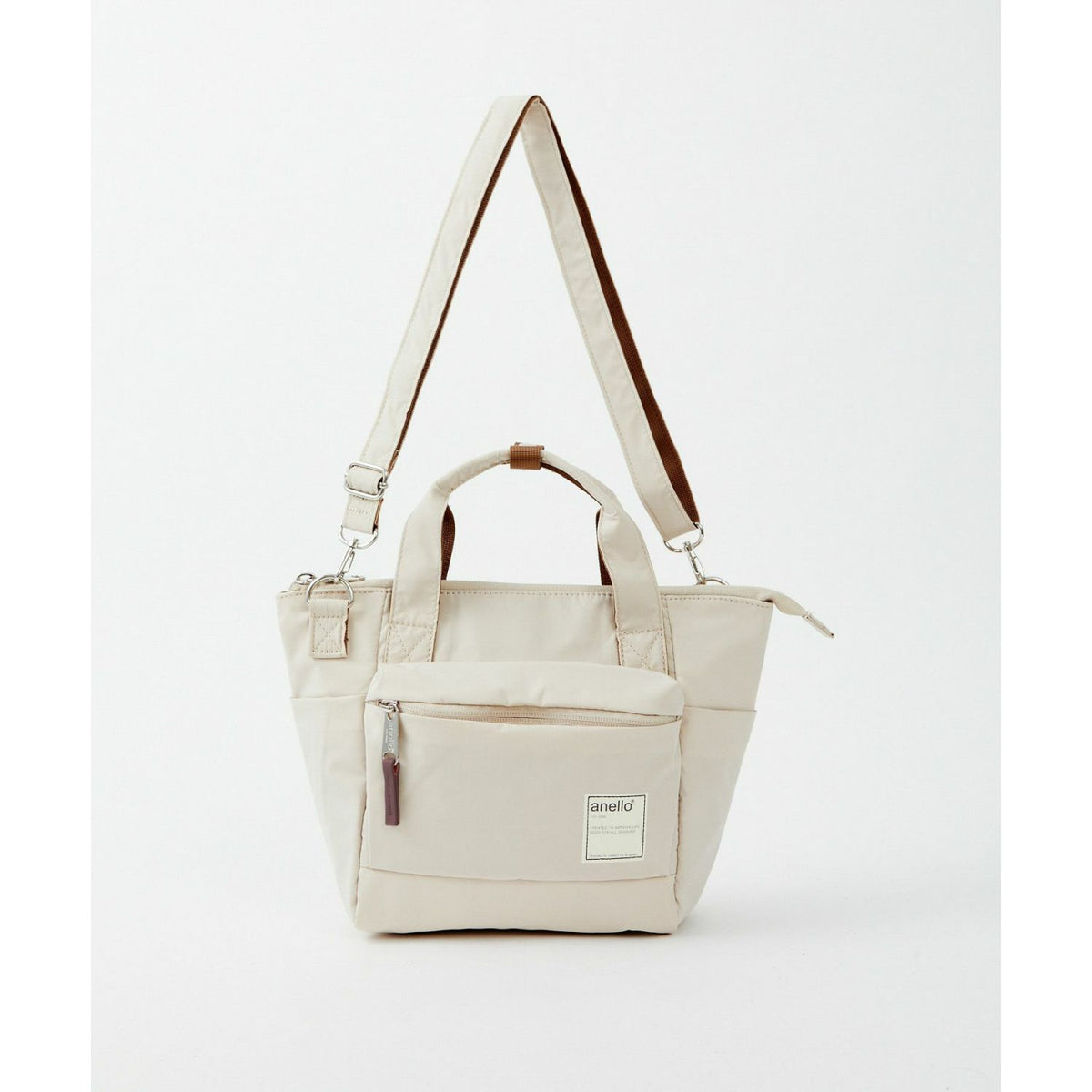 Anello Circle 2Way Mini Tote Bag (Light Beige)