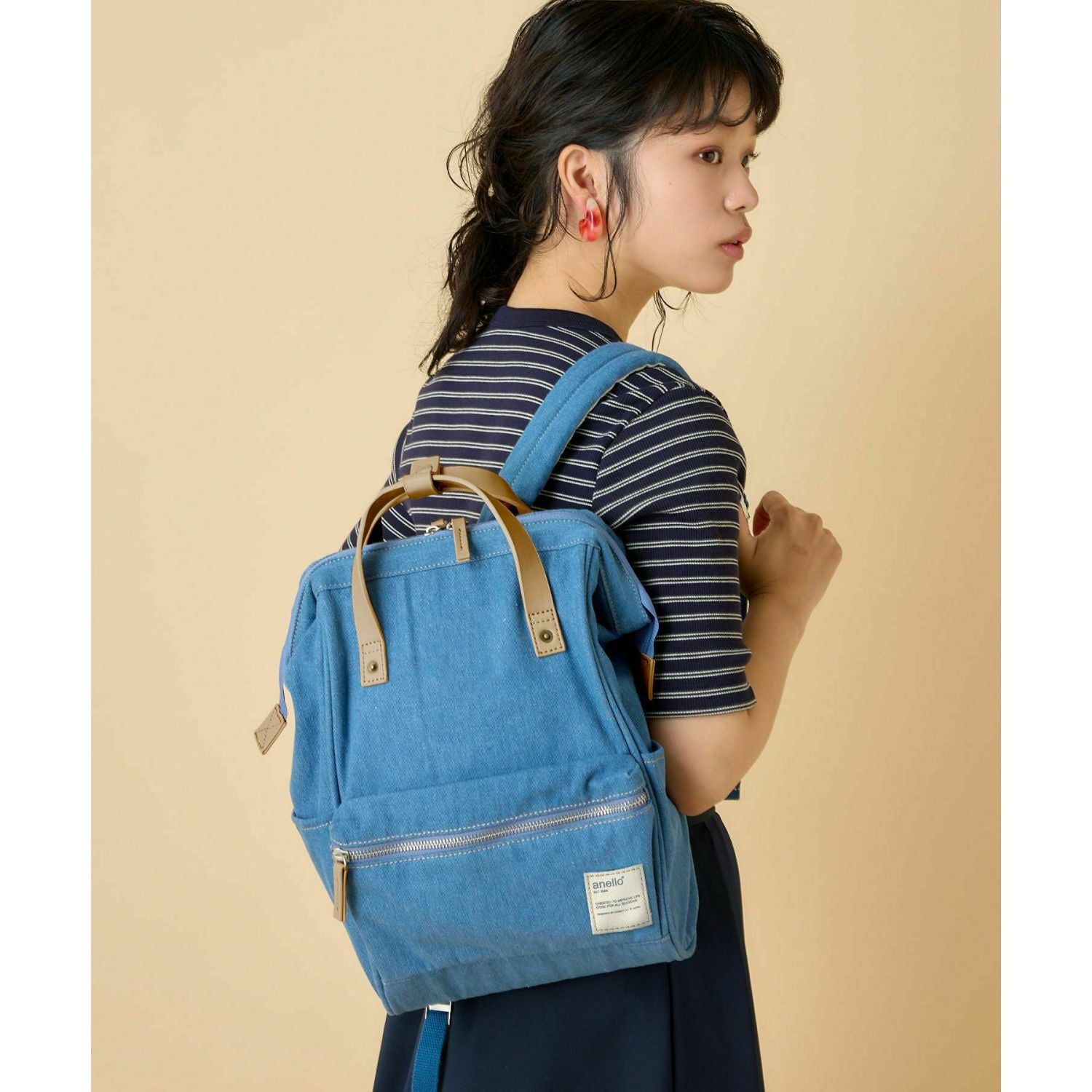 Anello Conny Kuchigane Backpack Slim S (Blue)