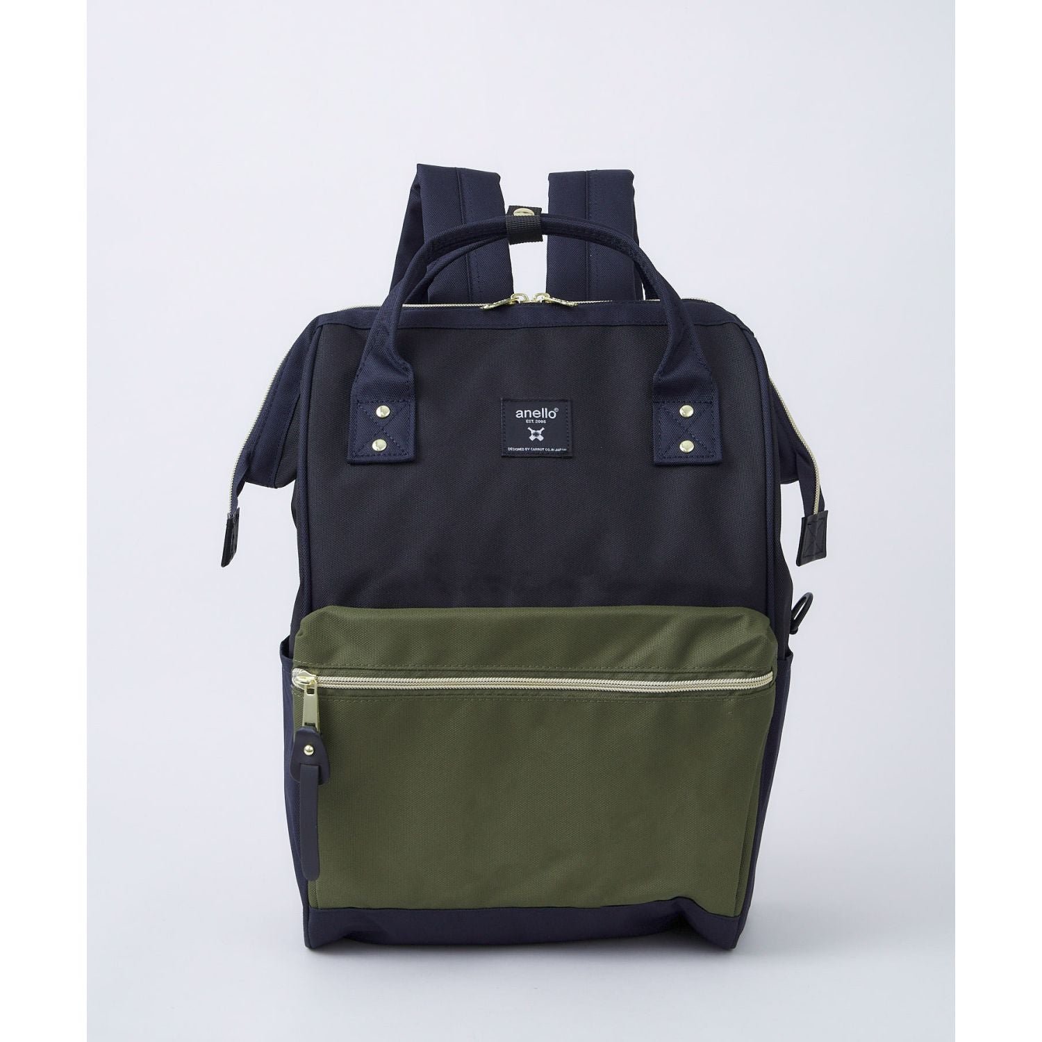 Anello Cross Bottle Kuchigane Backpack R (Navy/Olive/Black)