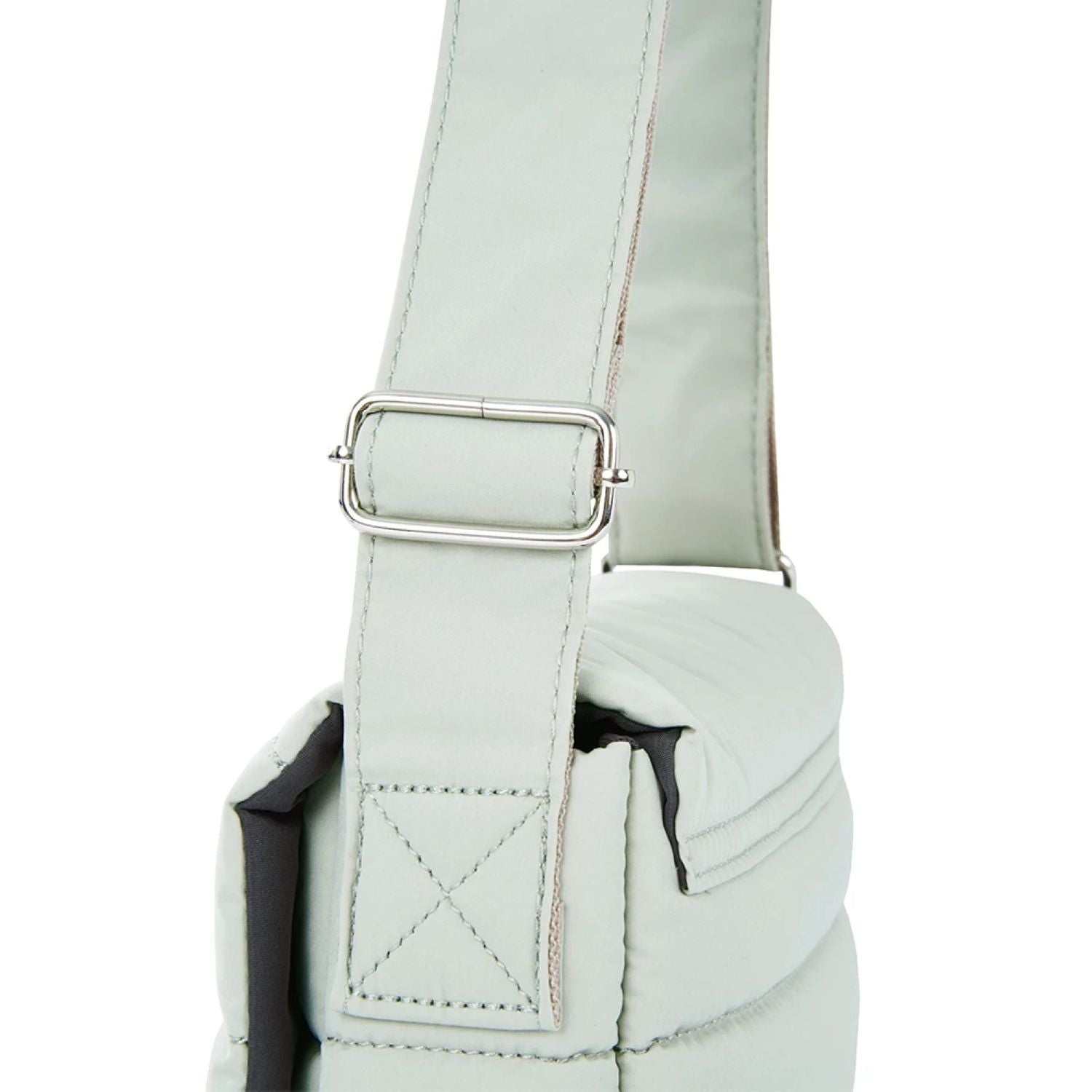 Anello Fuzzy Flappy Shoulder Bag (Ivory)